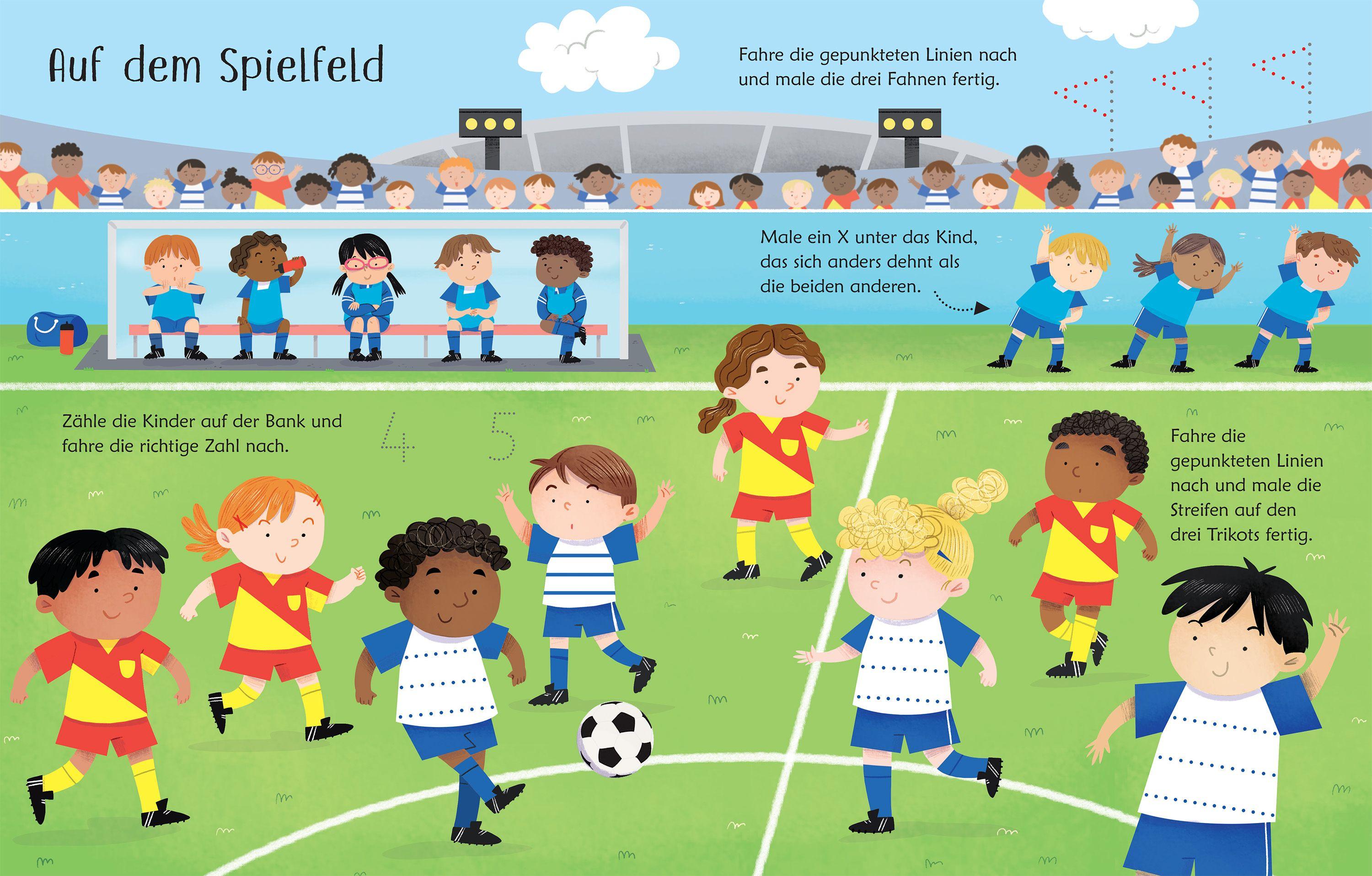 Beispielinhalt (Bild) Mein Wisch-und-weg-Buch: Fußball