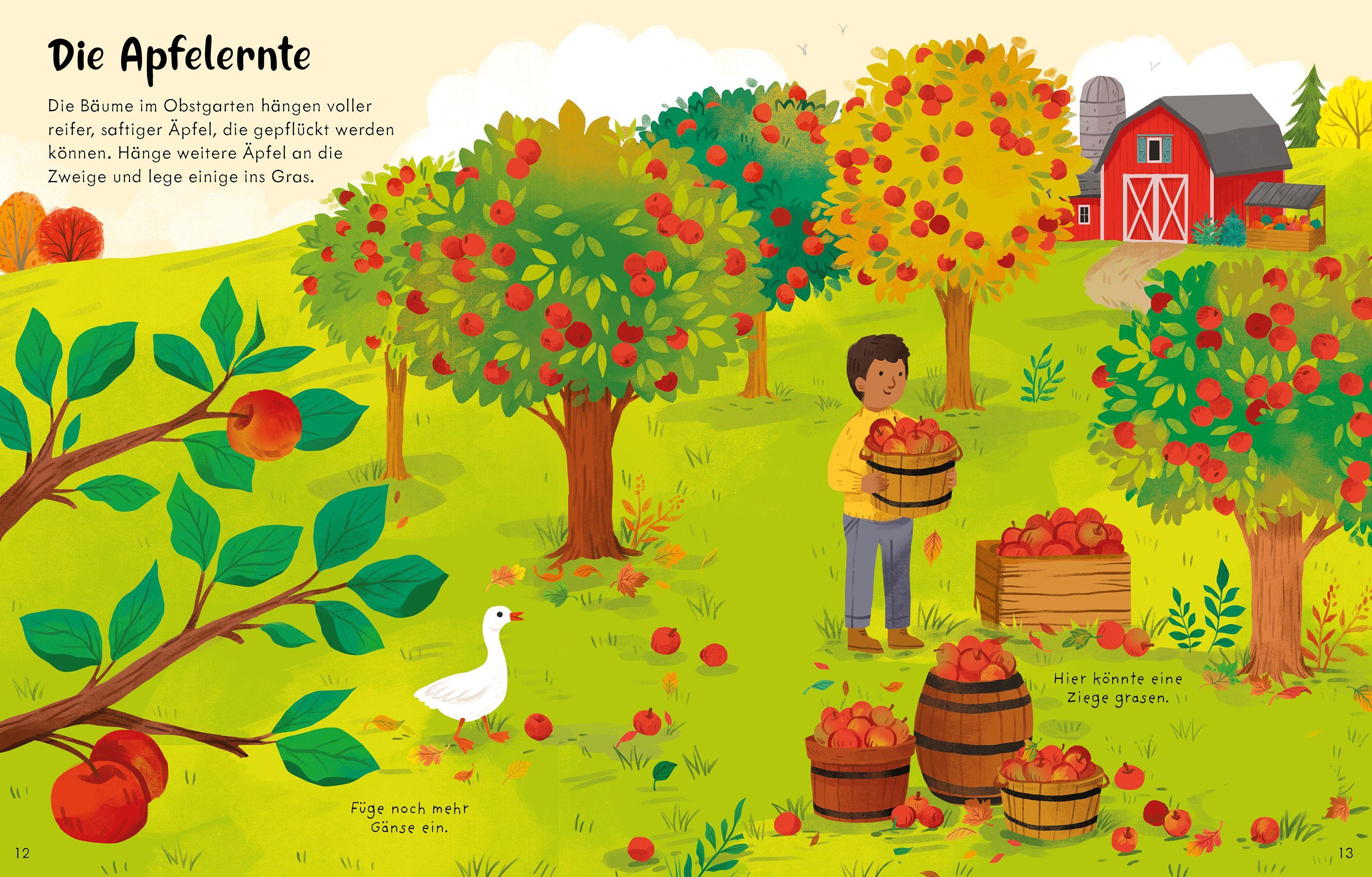 Beispielinhalt (Bild) Mein erstes Stickerbuch: Bunter Herbst