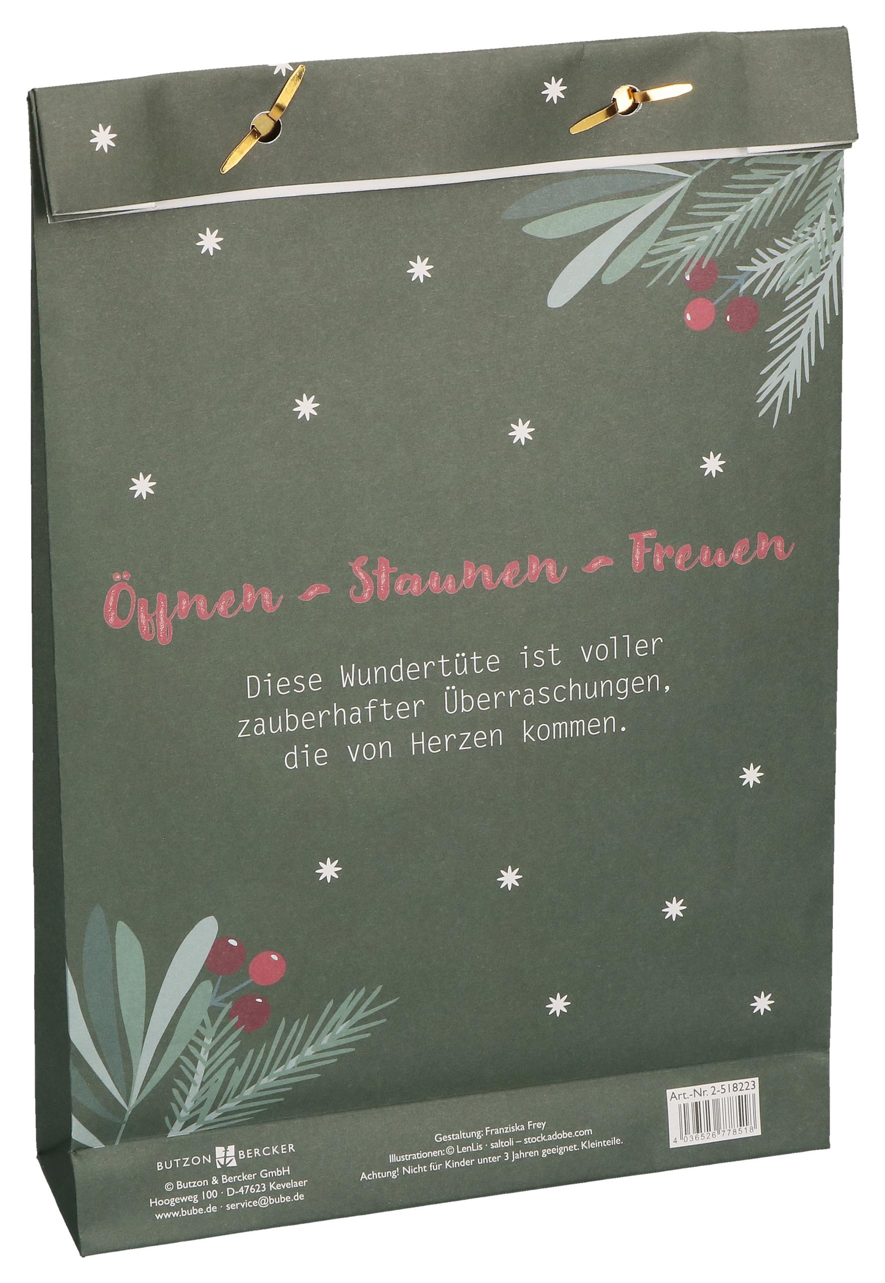 Rückseitencover Butzon & Bercker Wundertüte zu Weihnachten - liebevoll gefüllte Geschenktüte mit kleinen Überraschungen für einen ganz besonderen Menschen, ideal als Aufmerksamkeit oder Mitbringsel