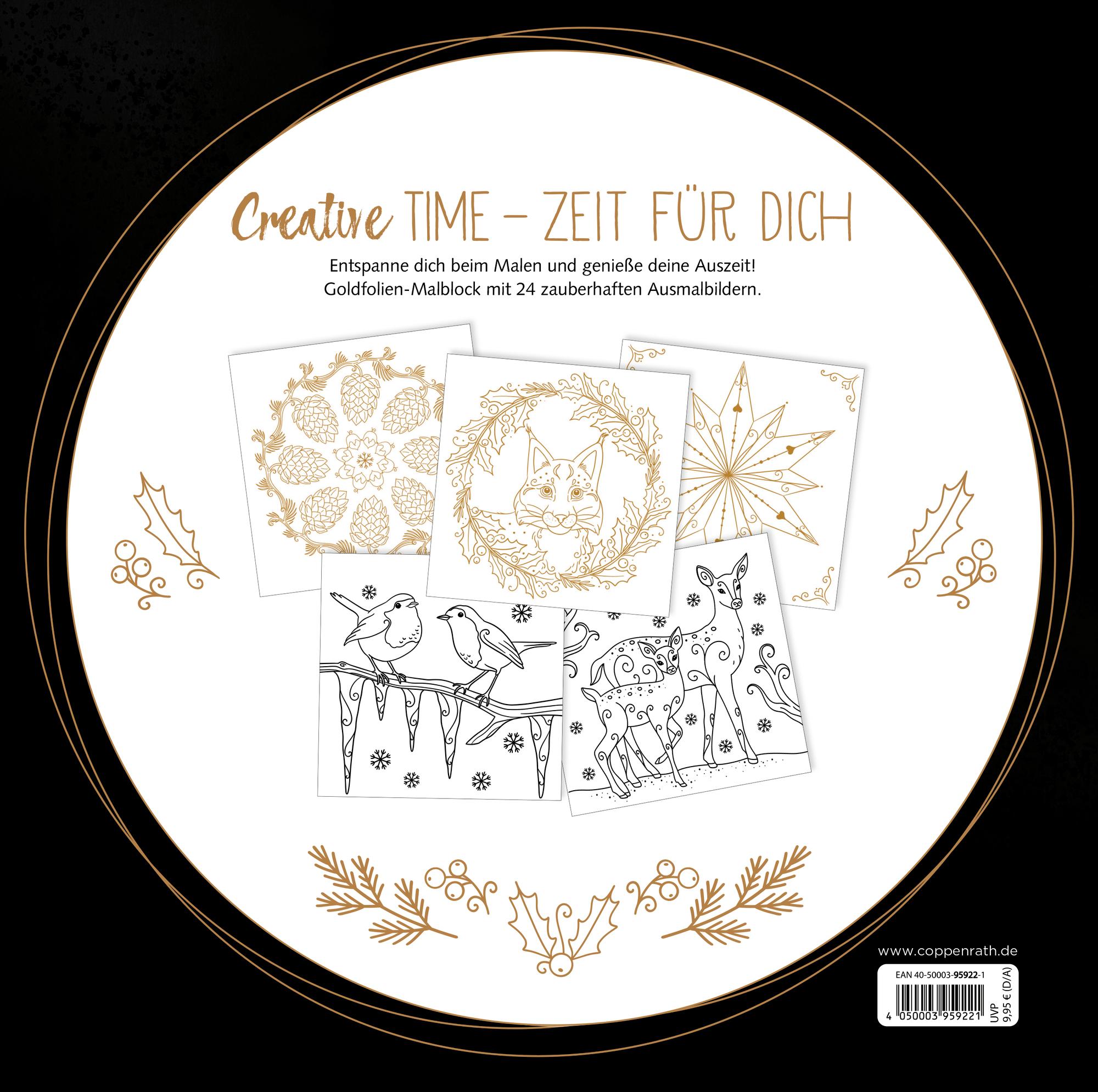Rückseitencover Ausmal-Glück Goldfolien-Malblock