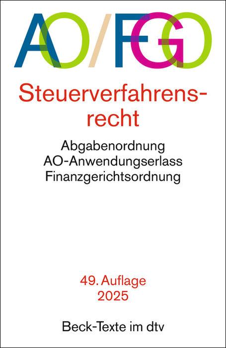 Vorderes Coverbild Abgabenordnung. AO / FGO