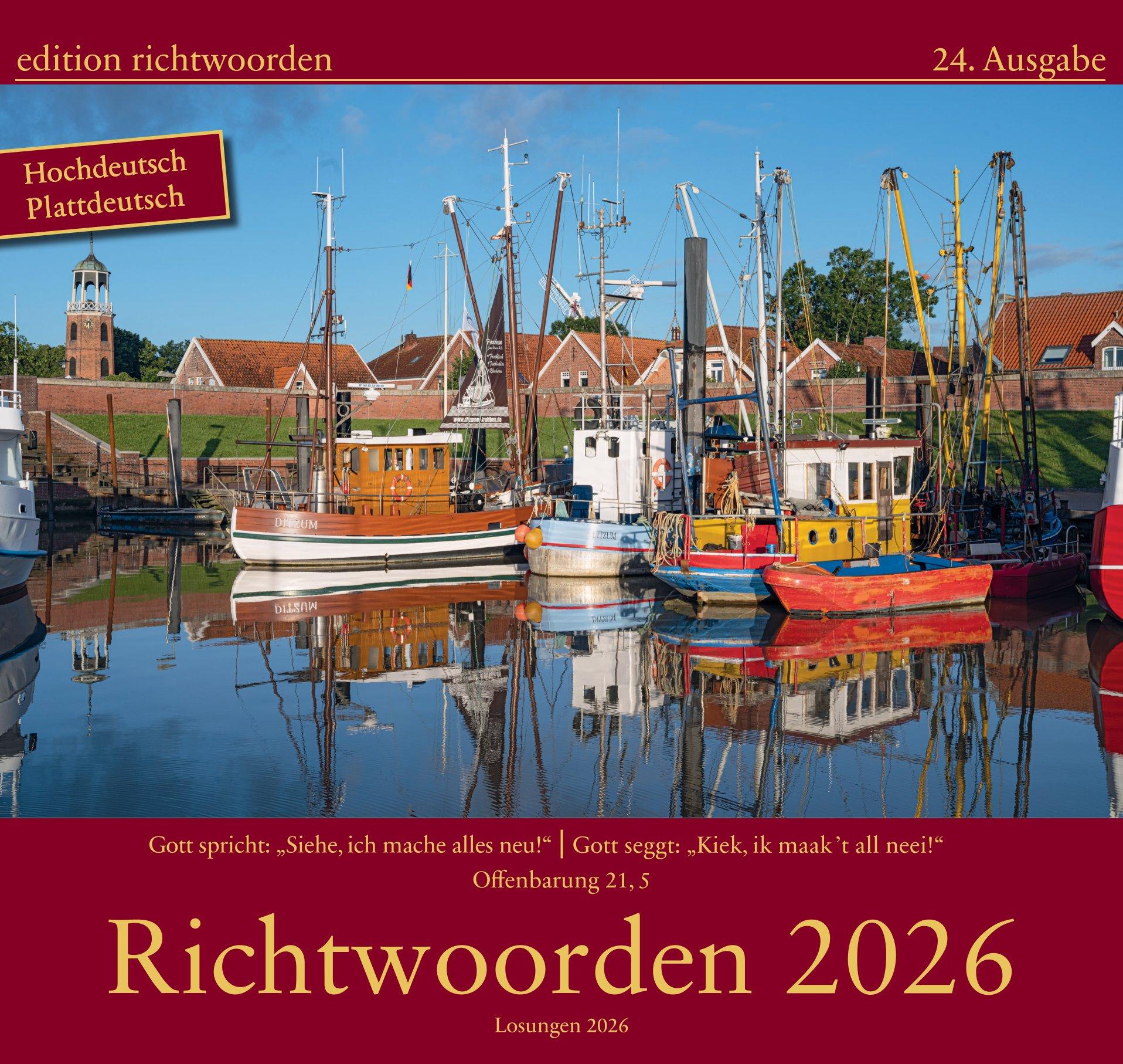 Vorderes Coverbild Richtwoorden Kalender 2026