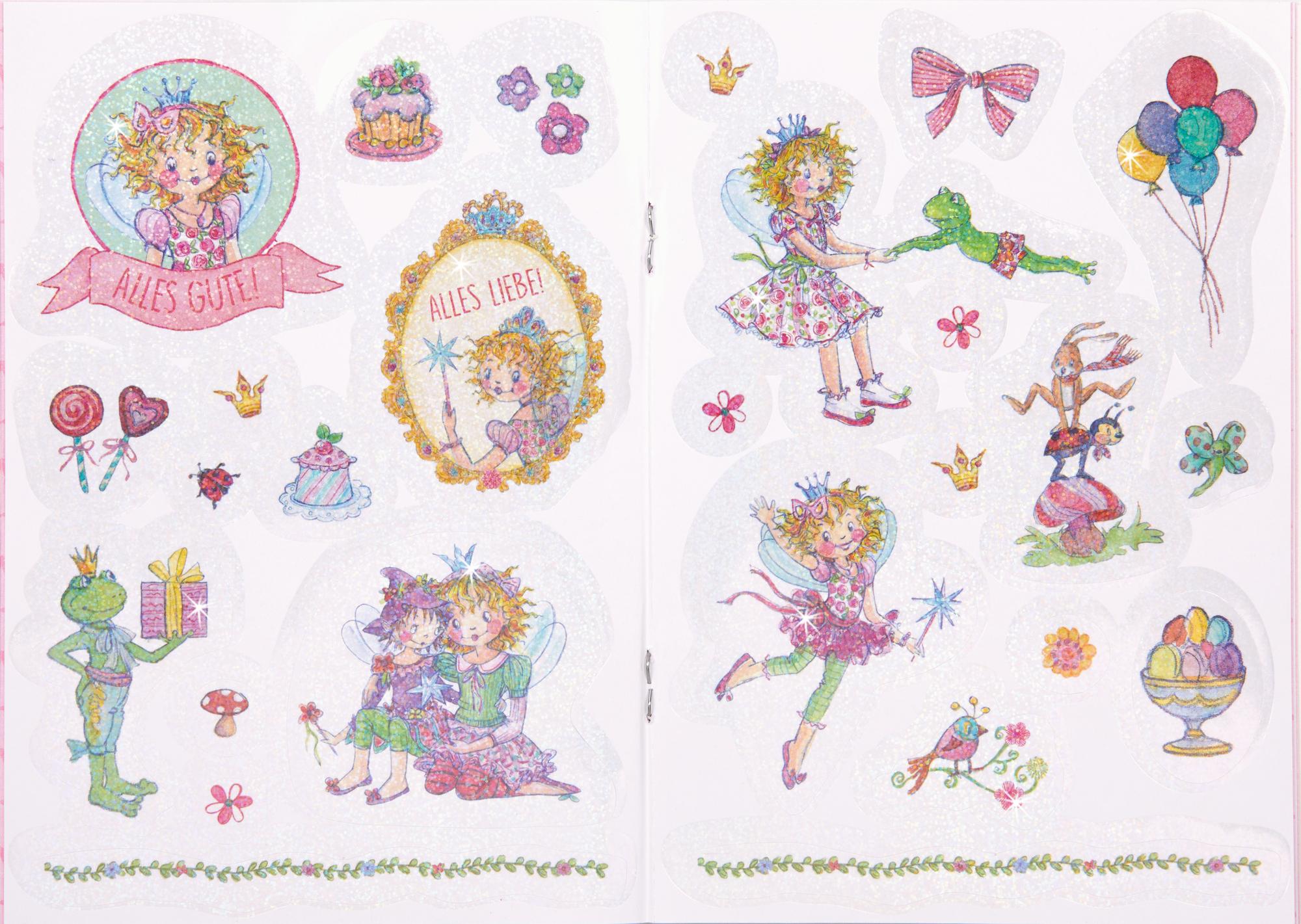 Beispielinhalt (Bild) Glitzernde Lieblingssticker (Prinzessin Lillifee)