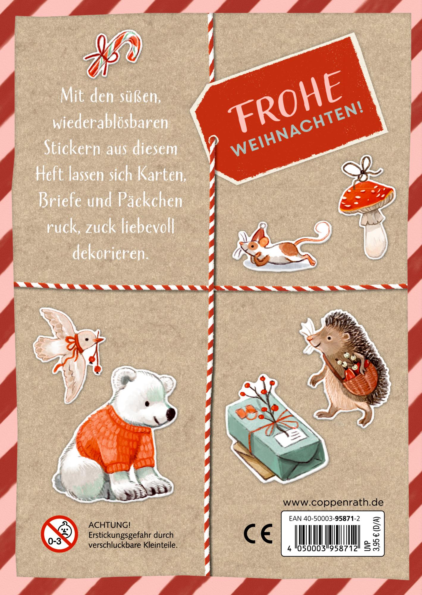 Rückseitencover Sticker - Frohe Weihnachten!