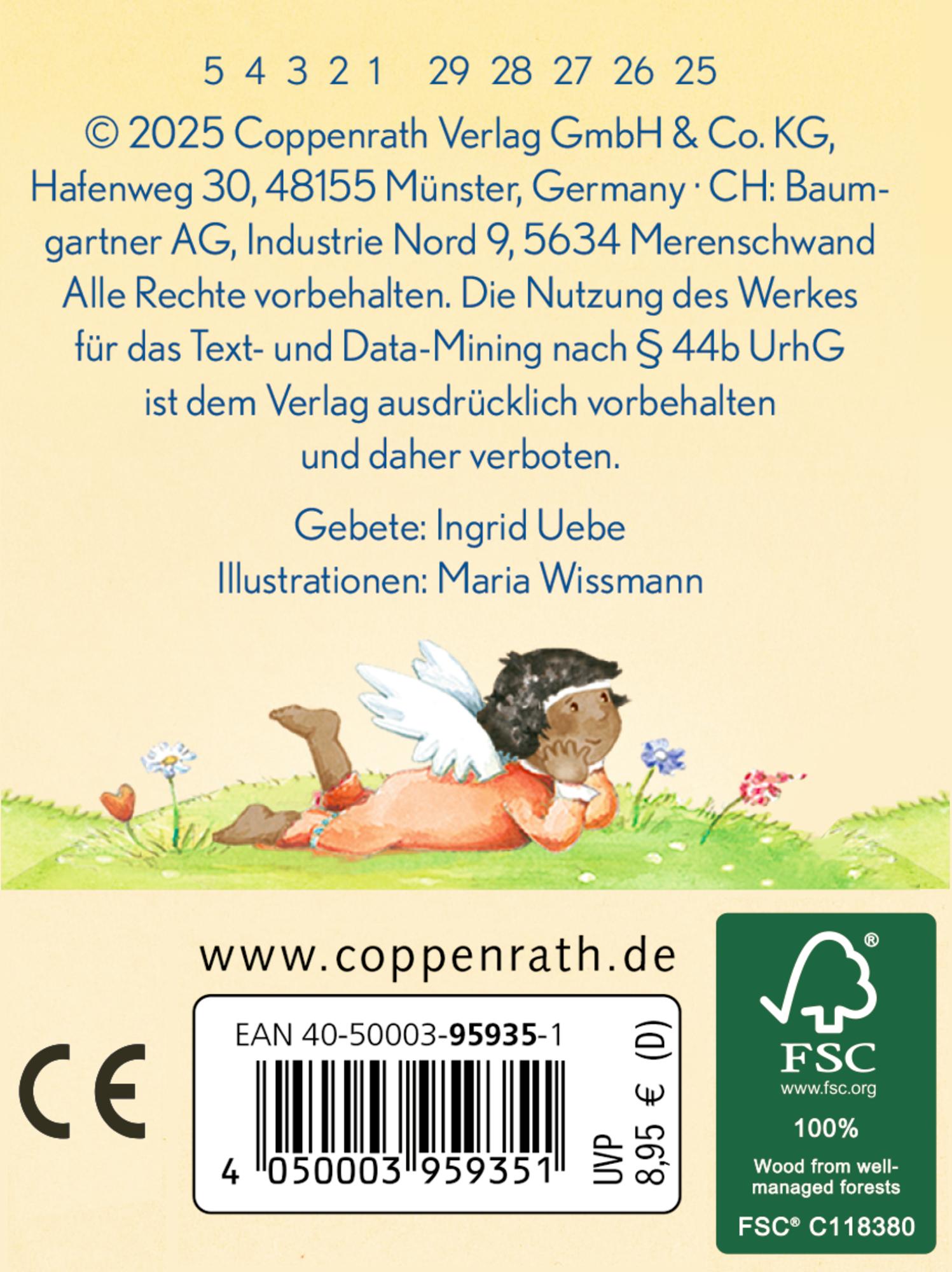 Rückseitencover Gebetswürfel - Behüte mich, lieber Schutzengel