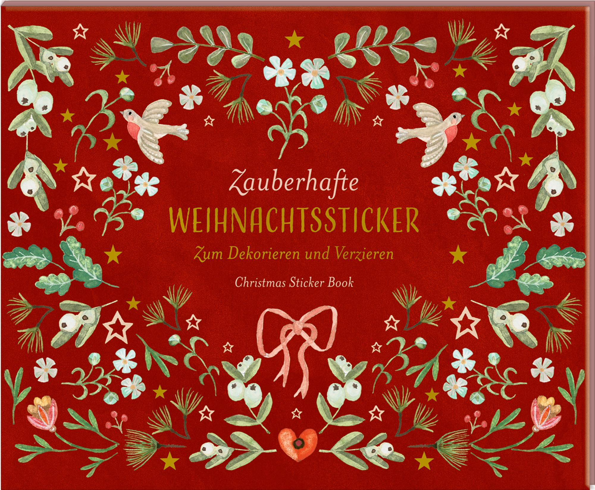 Vorderes Coverbild Stickerbuch - Zauberhafte Weihnachtssticker