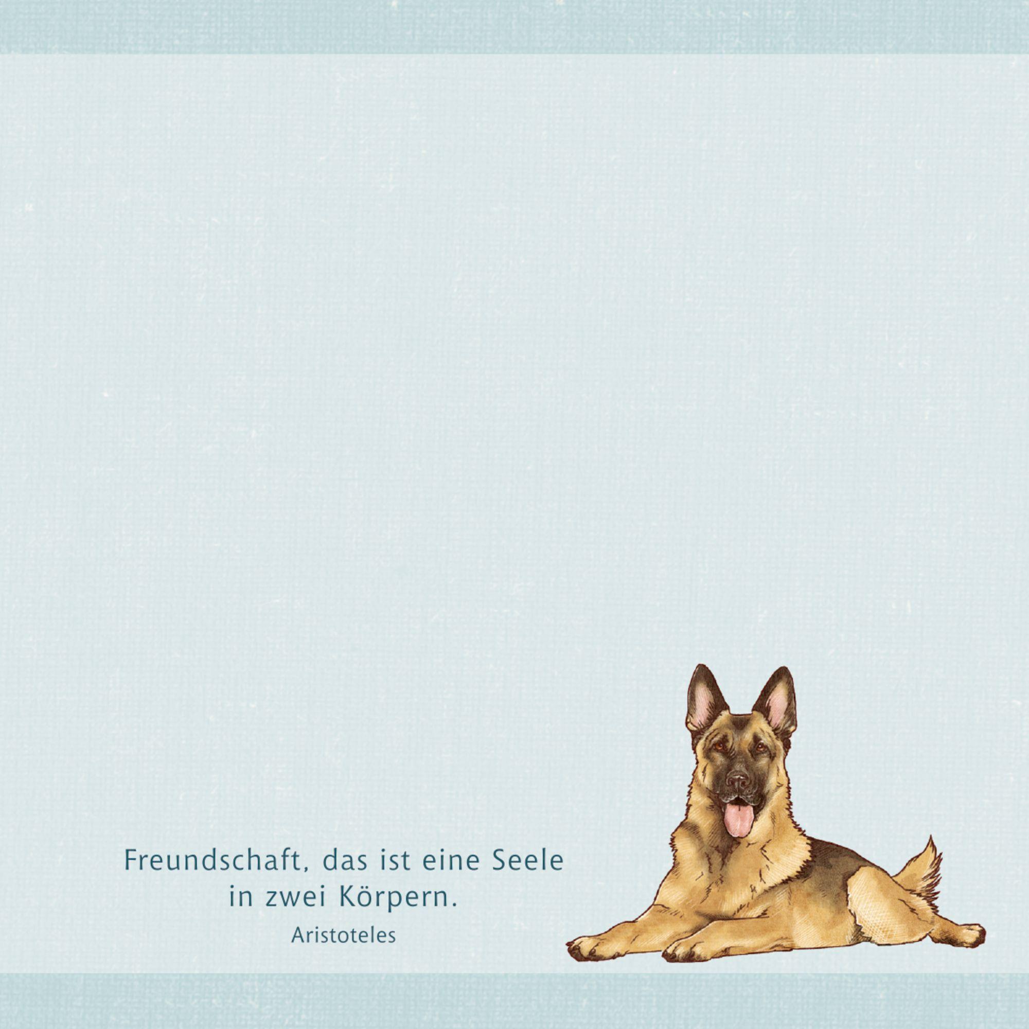 Beispielinhalt (Bild) Zettelkästchen - I love dogs