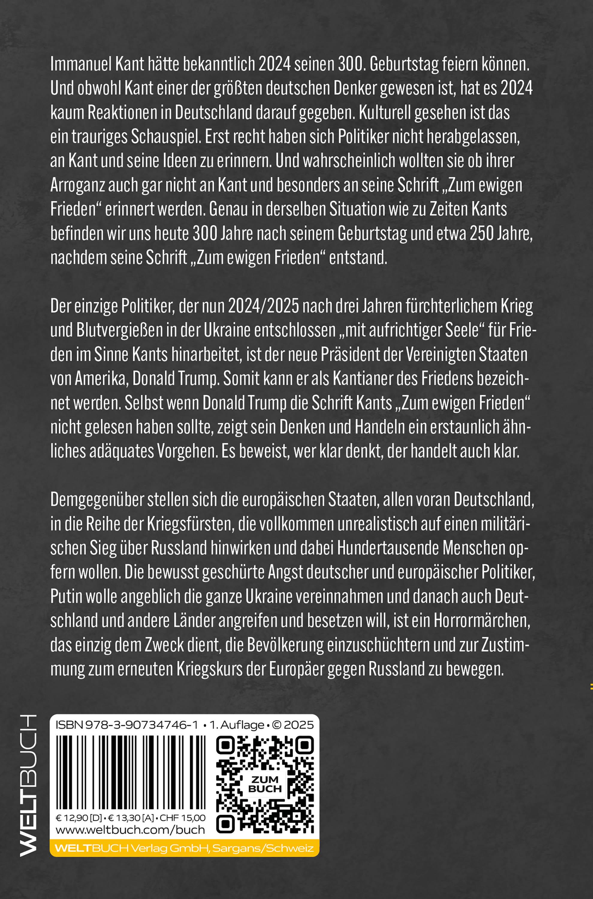 Rückseitencover Donald Trump: Kantianer des ewigen Friedens