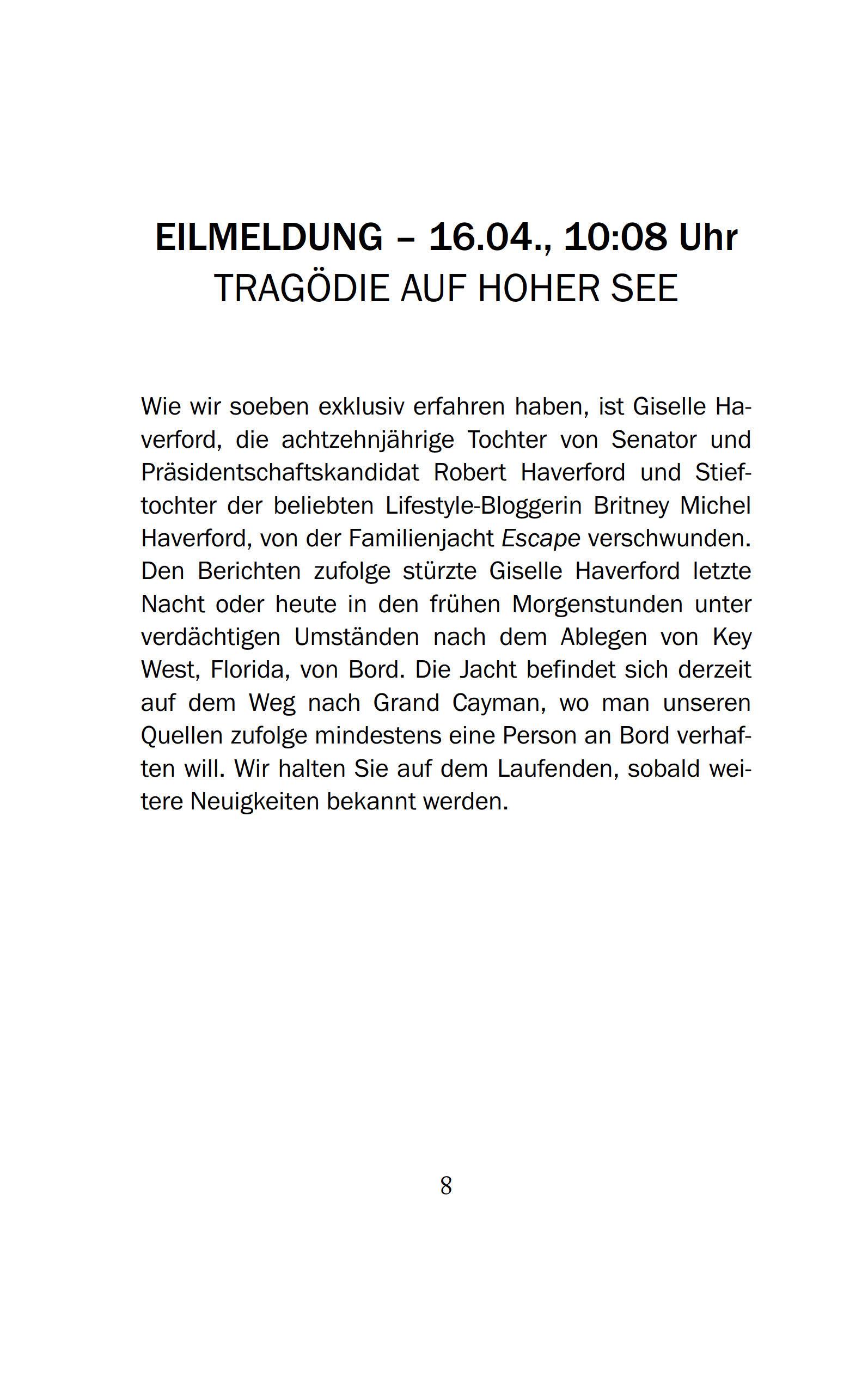 Beispielinhalt (Bild) Girls' Trip - Vier Freundinnen. Eine Luxusjacht. Eine tödliche Reise.