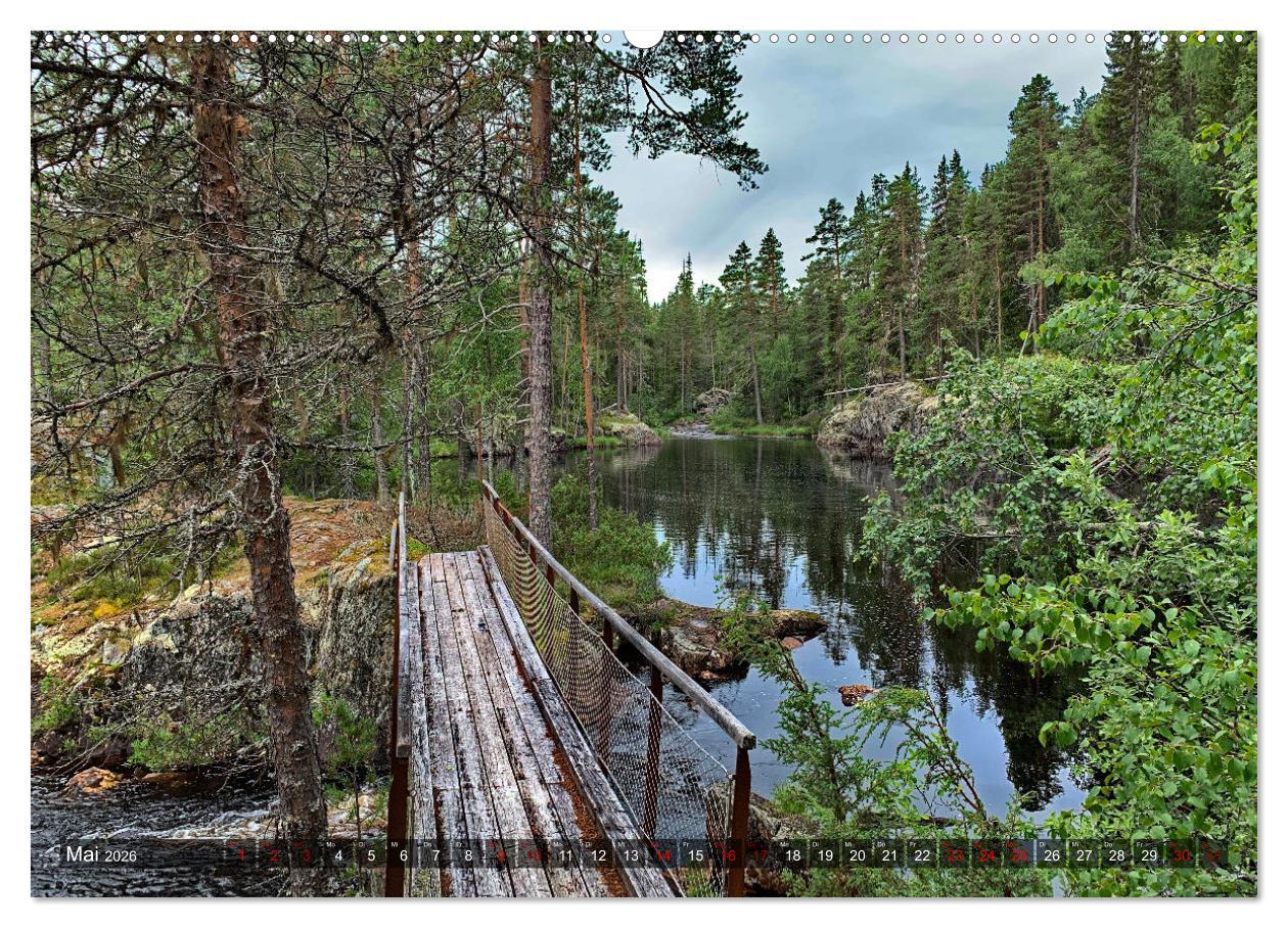 Beispielinhalt (Bild) Wandern in Schweden - Einladung in die Natur (Wandkalender 2026 DIN A2 quer), CALVENDO Monatskalender
