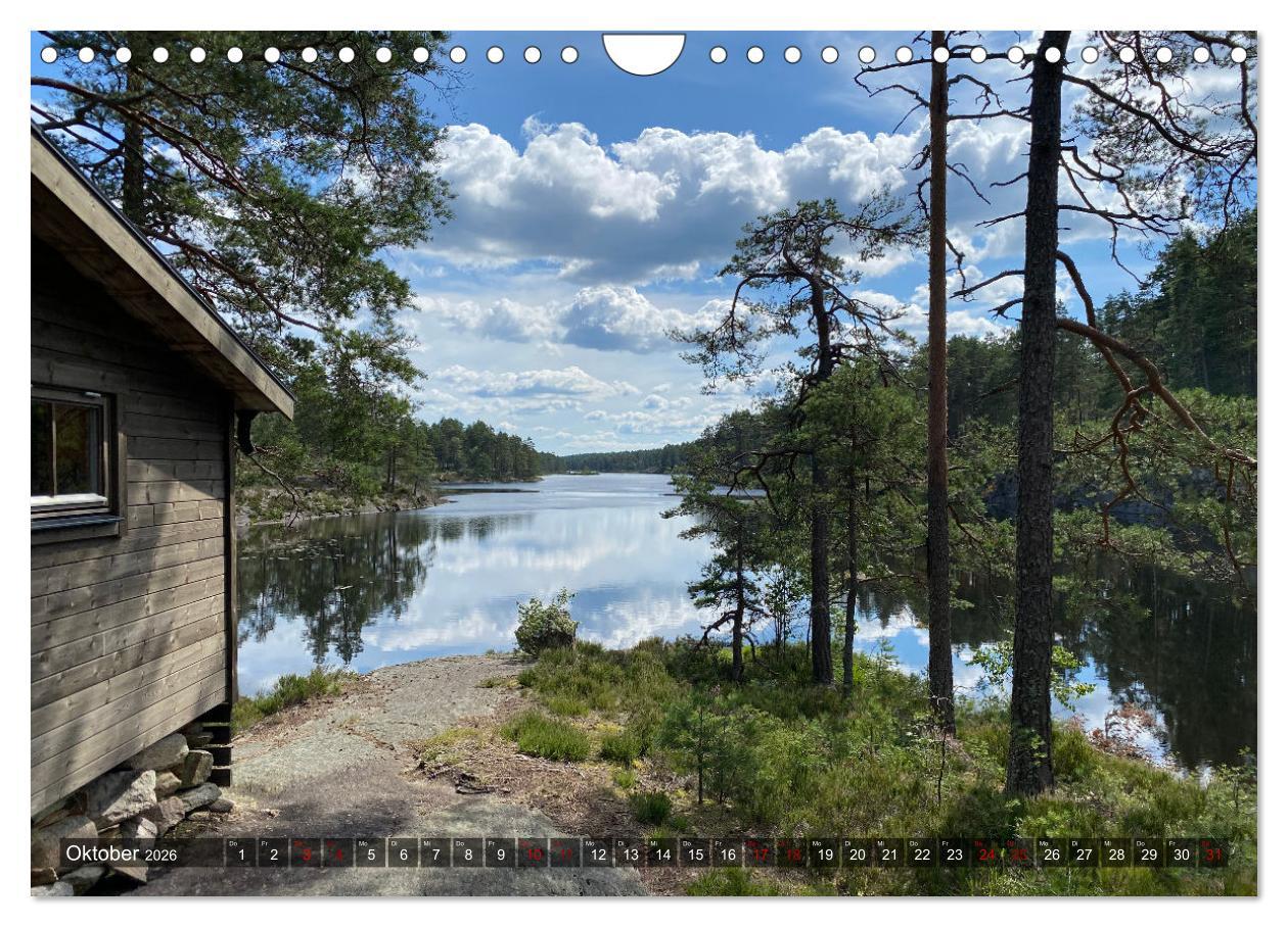 Beispielinhalt (Bild) Wandern in Schweden - Einladung in die Natur (Wandkalender 2026 DIN A4 quer), CALVENDO Monatskalender