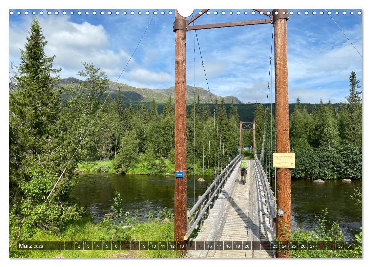 Beispielinhalt (Bild) Wandern in Schweden - Einladung in die Natur (Wandkalender 2026 DIN A3 quer), CALVENDO Monatskalender