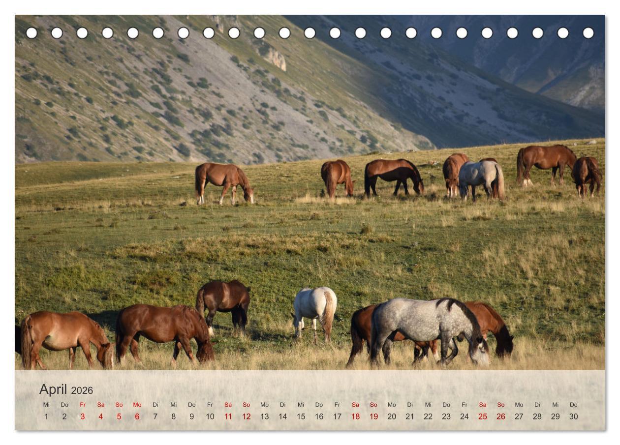 Beispielinhalt (Bild) Abruzzen - wild und romantisch (Tischkalender 2026 DIN A5 quer), CALVENDO Monatskalender