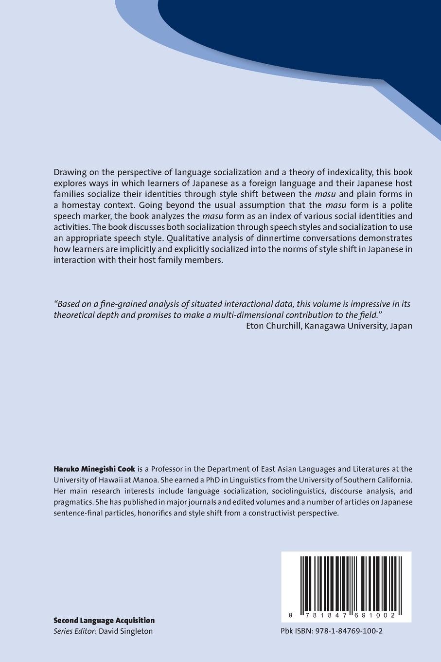 Rückseitencover Socializing Identities through Speech Style