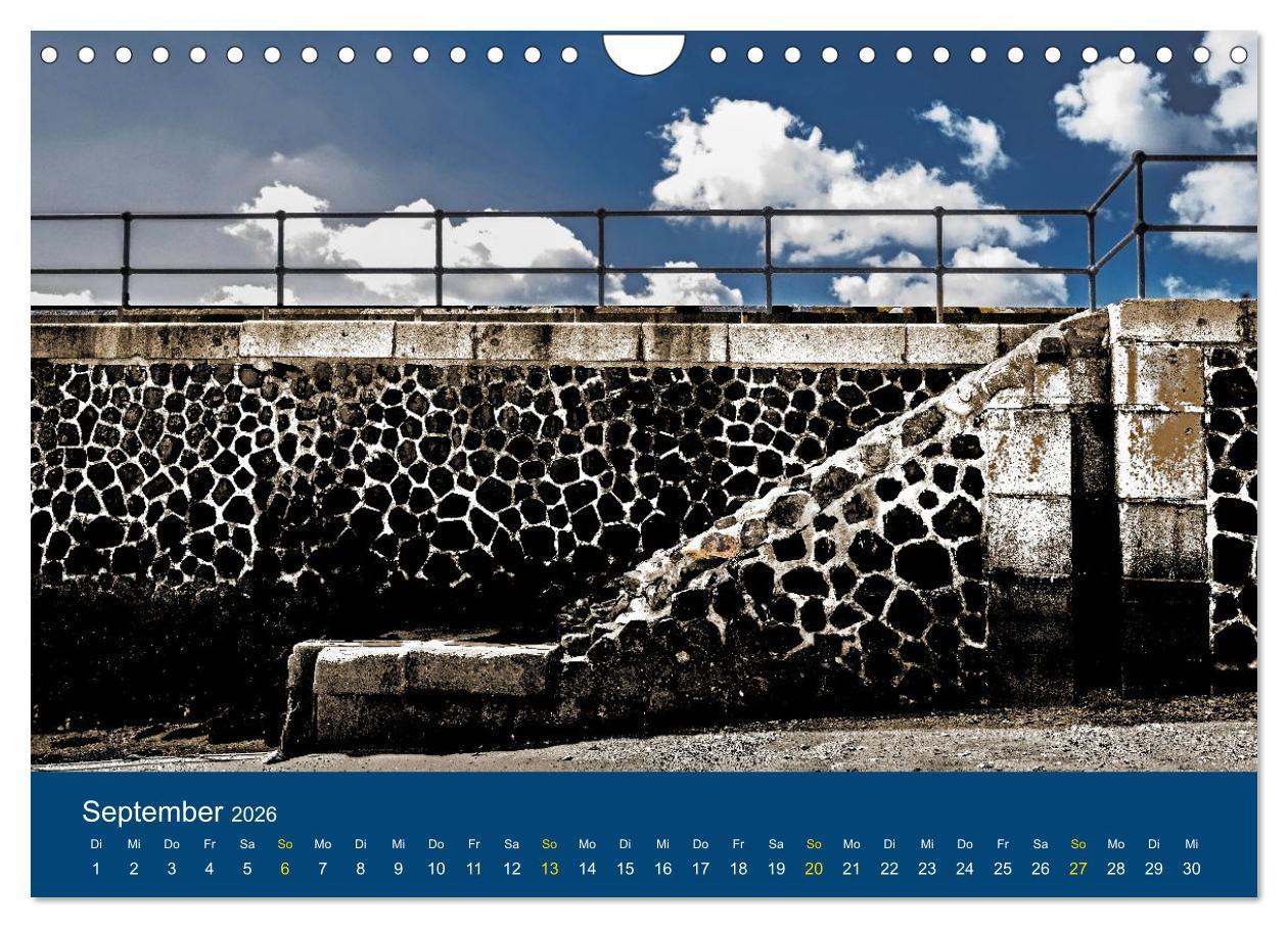 Beispielinhalt (Bild) Die Nordmole in Wilhelmshaven. Historisches Relikt und Lieblingsort. (Wandkalender 2026 DIN A4 quer), CALVENDO Monatskalender