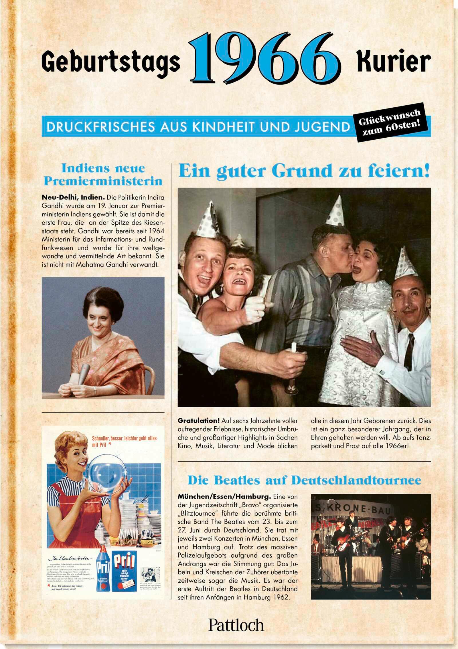 Vorderes Coverbild 1966 - Geburtstagskurier