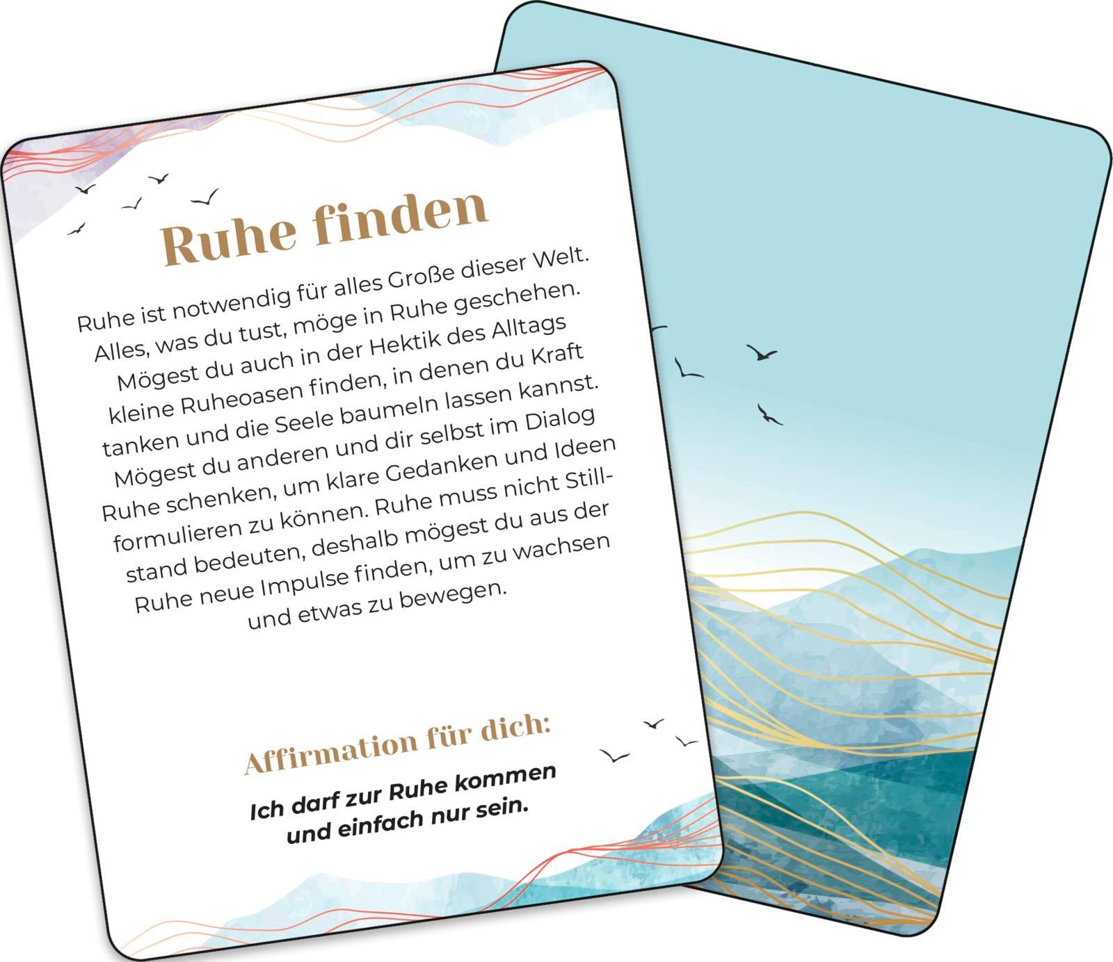 Beispielinhalt (Bild) Affirmationskarten: Segenswünsche für deinen Weg