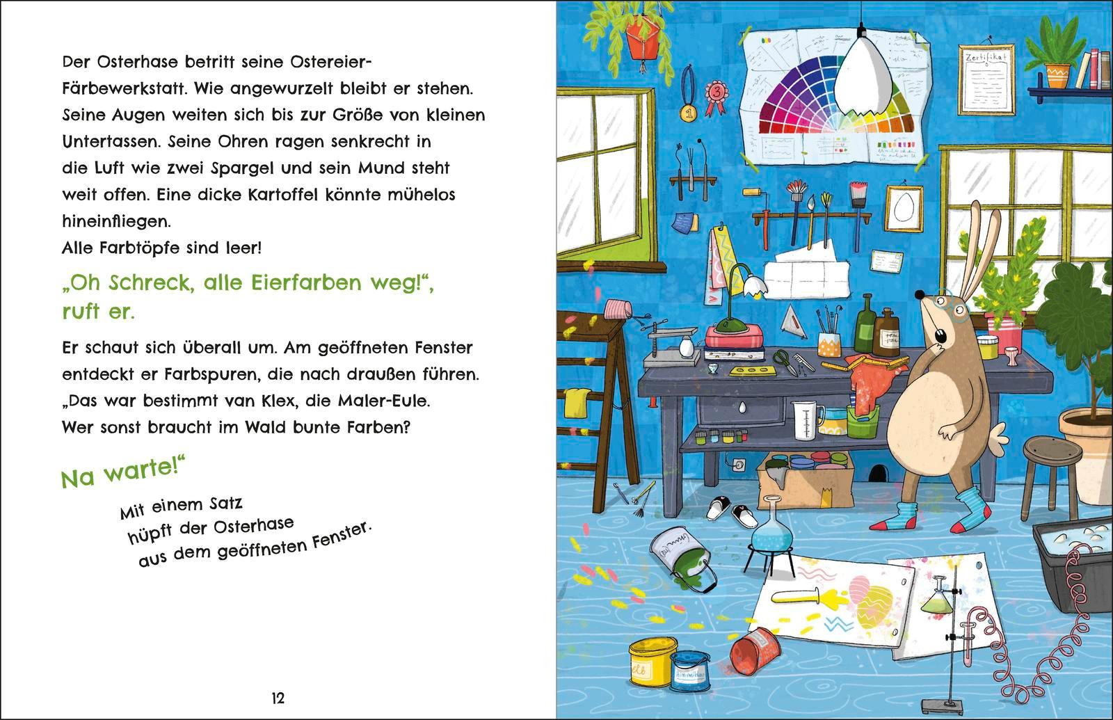 Beispielinhalt (Bild) Oh Schreck, alle Eierfarben weg!
