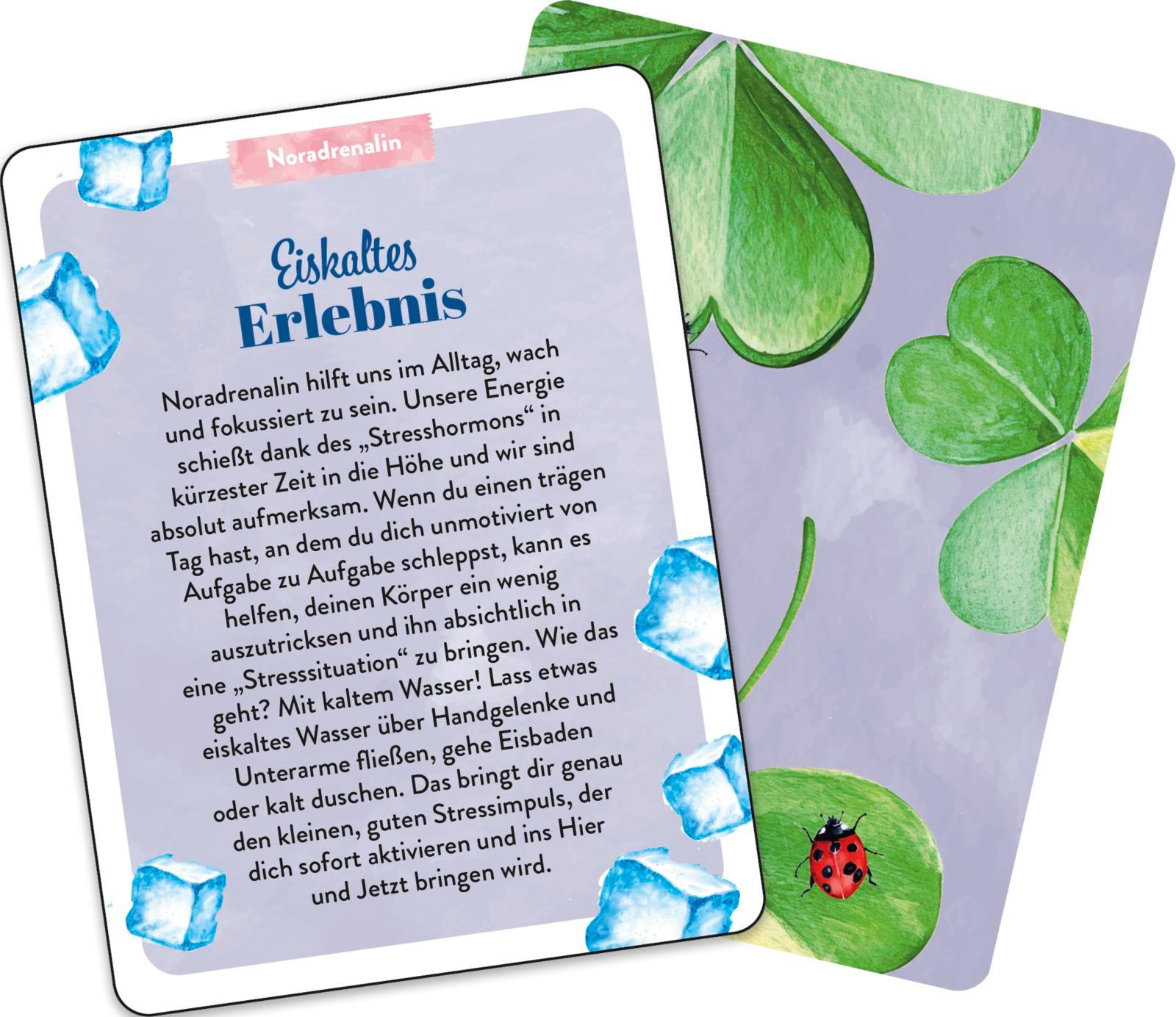 Beispielinhalt (Bild) Inspirationskarten: Aktiviere deine Glücksgefühle