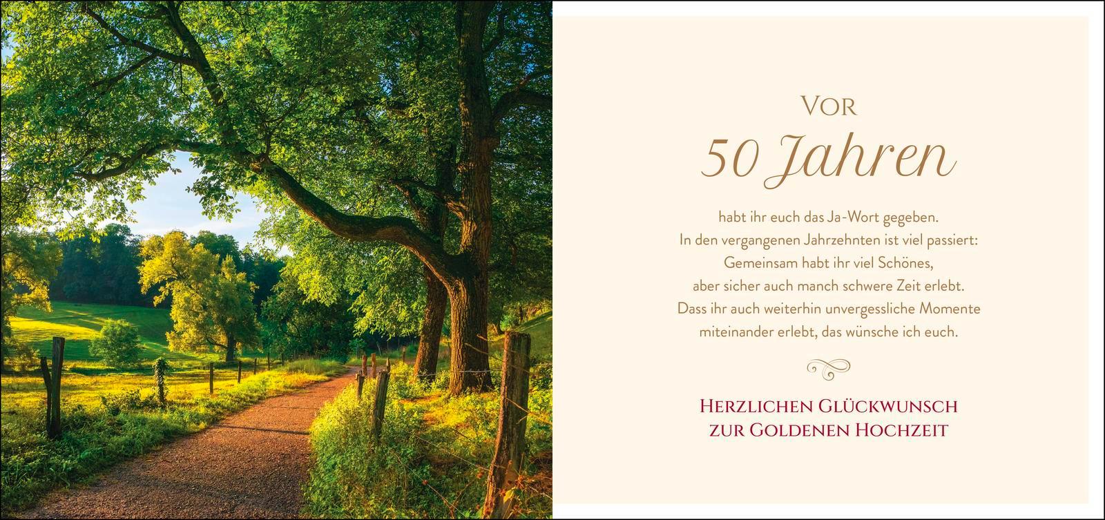 Beispielinhalt (Bild) Zur Goldenen Hochzeit die besten Wünsche