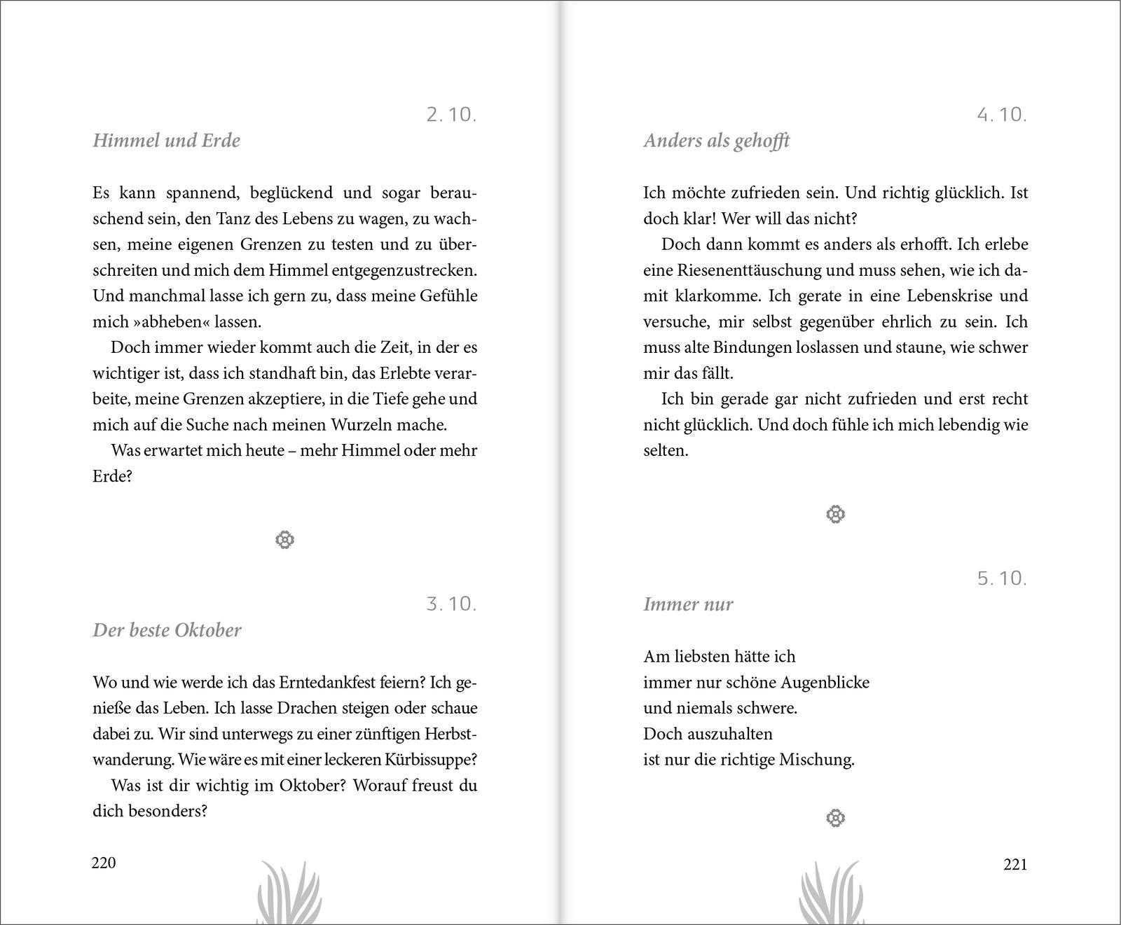 Beispielinhalt (Bild) Heute ist Zeit zum Leben