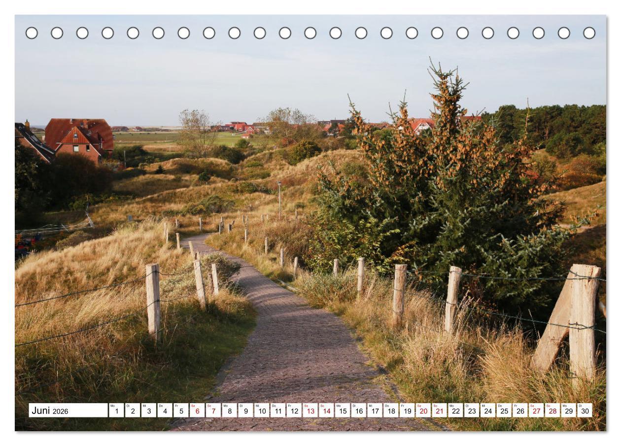 Beispielinhalt (Bild) Insel Baltrum, Perle im Ostfriesischen Wattenmeer (Tischkalender 2026 DIN A5 quer), CALVENDO Monatskalender
