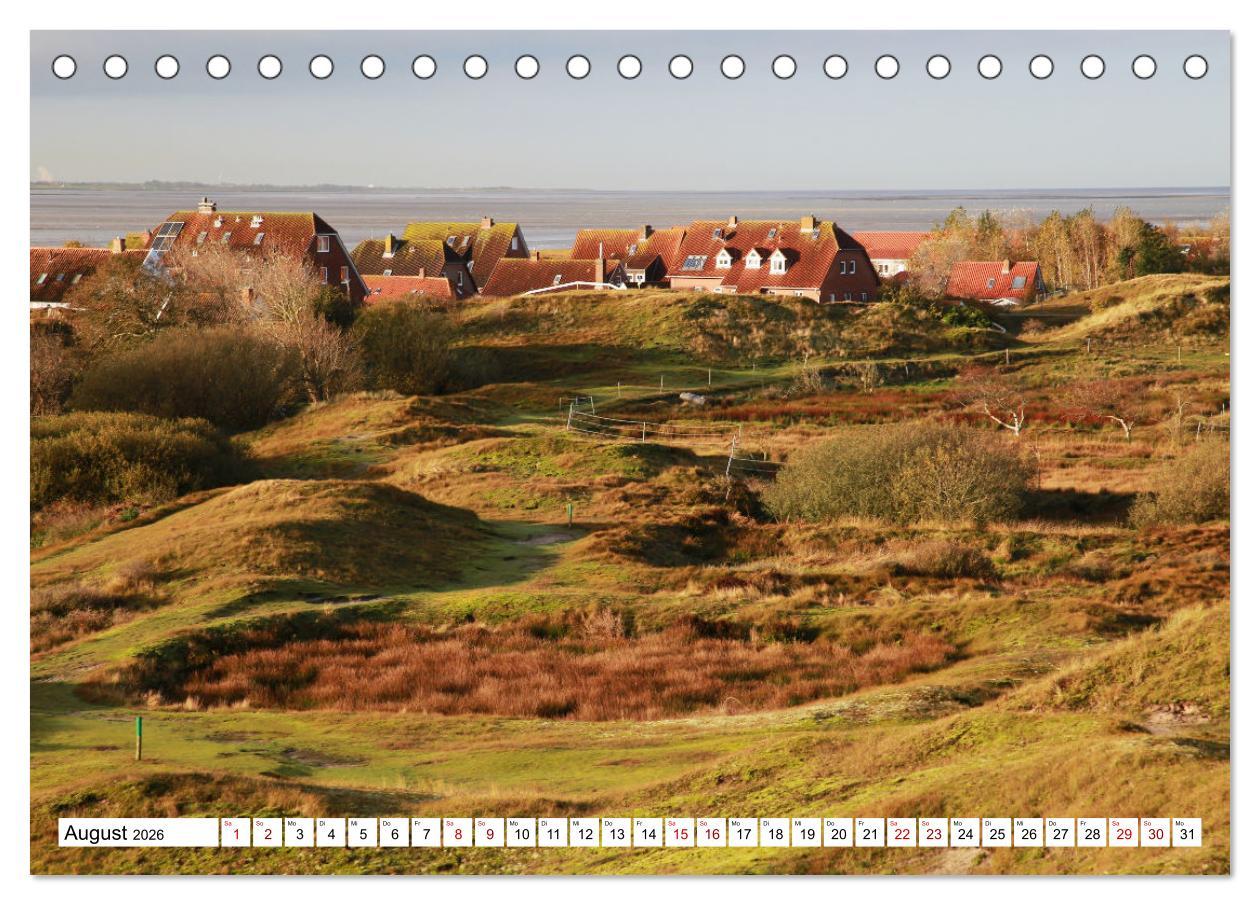 Beispielinhalt (Bild) Insel Baltrum, Perle im Ostfriesischen Wattenmeer (Tischkalender 2026 DIN A5 quer), CALVENDO Monatskalender