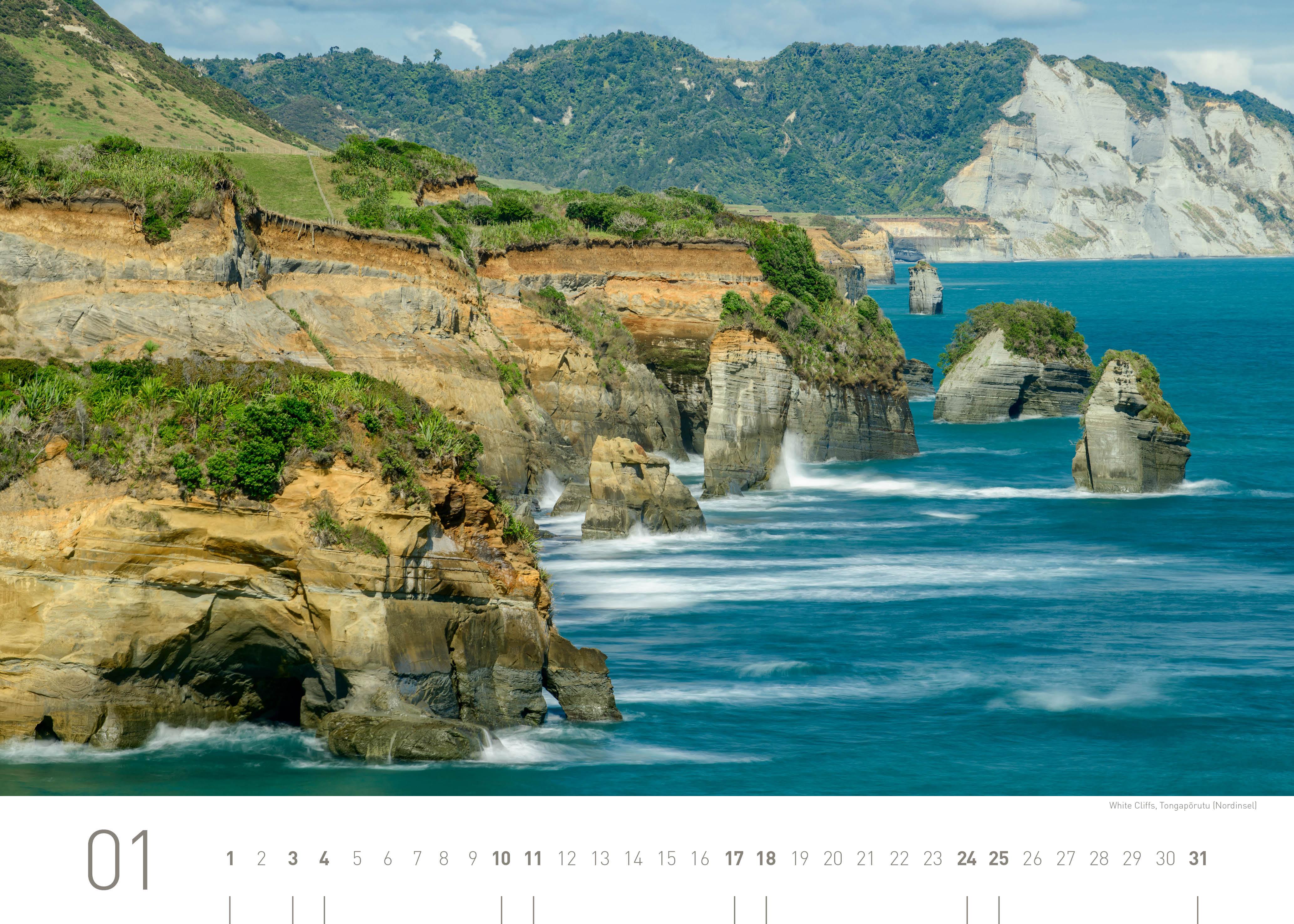 Beispielinhalt (Bild) Neuseeland Exklusivkalender 2026