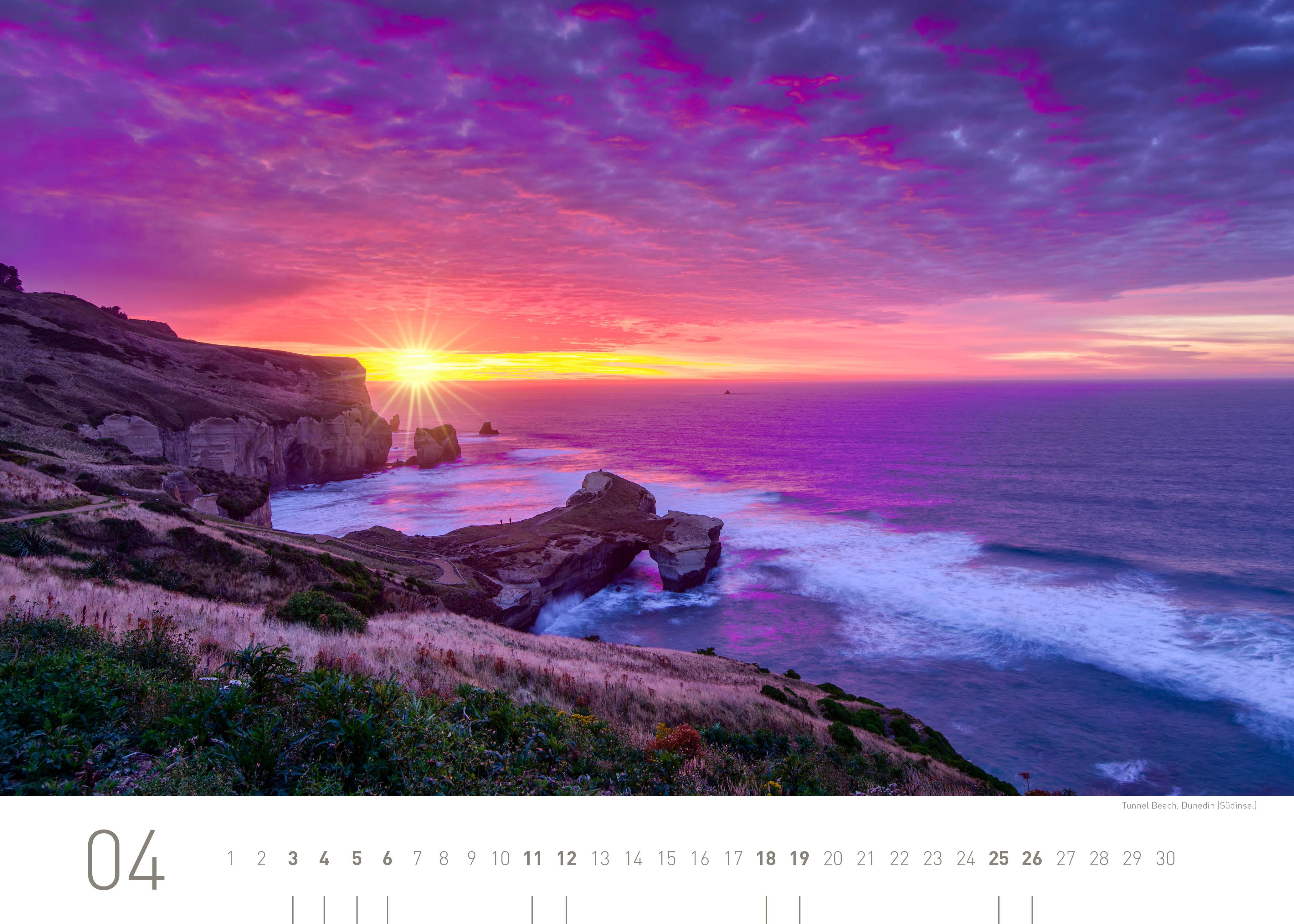 Beispielinhalt (Bild) Neuseeland Exklusivkalender 2026