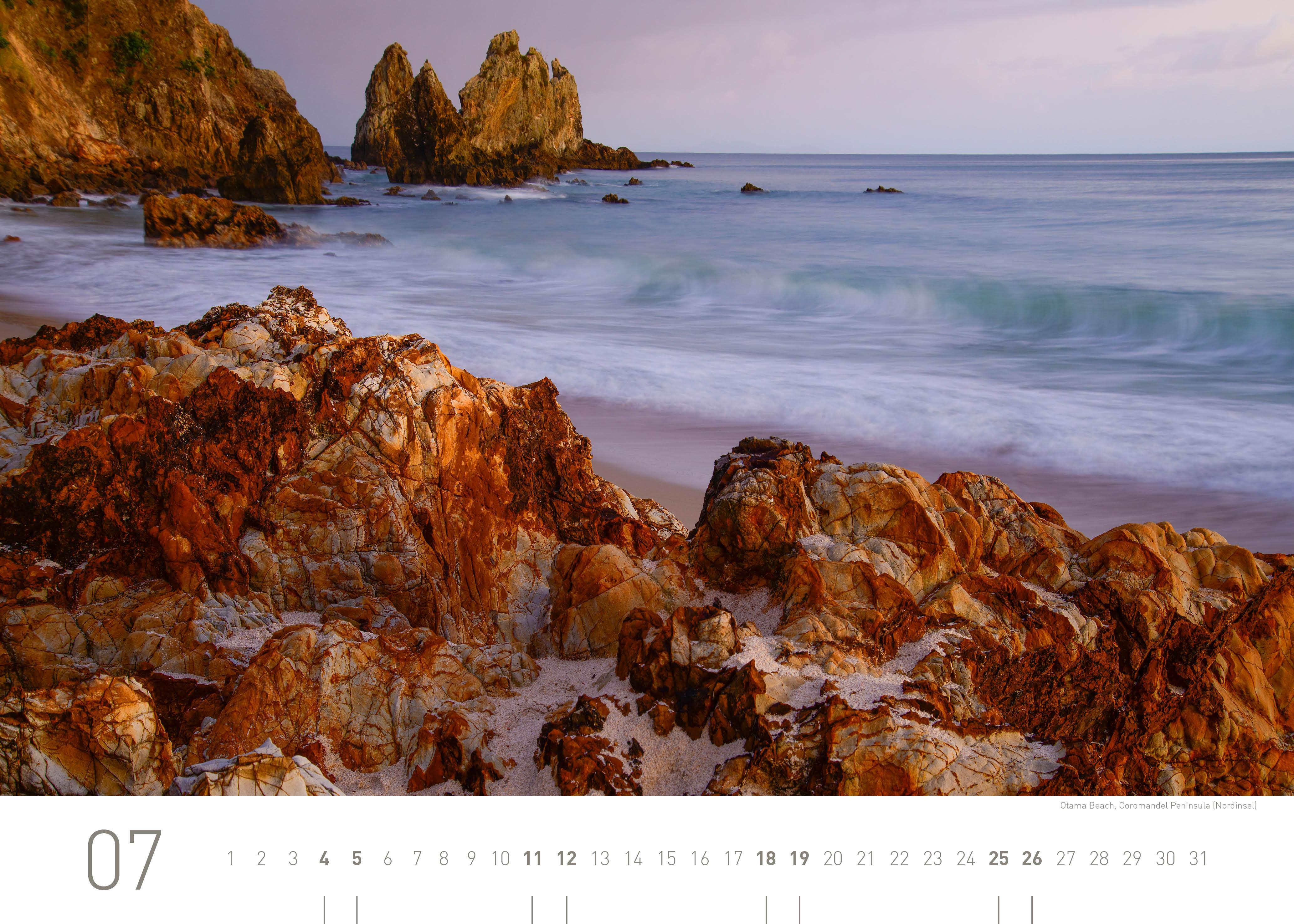 Beispielinhalt (Bild) Neuseeland Exklusivkalender 2026