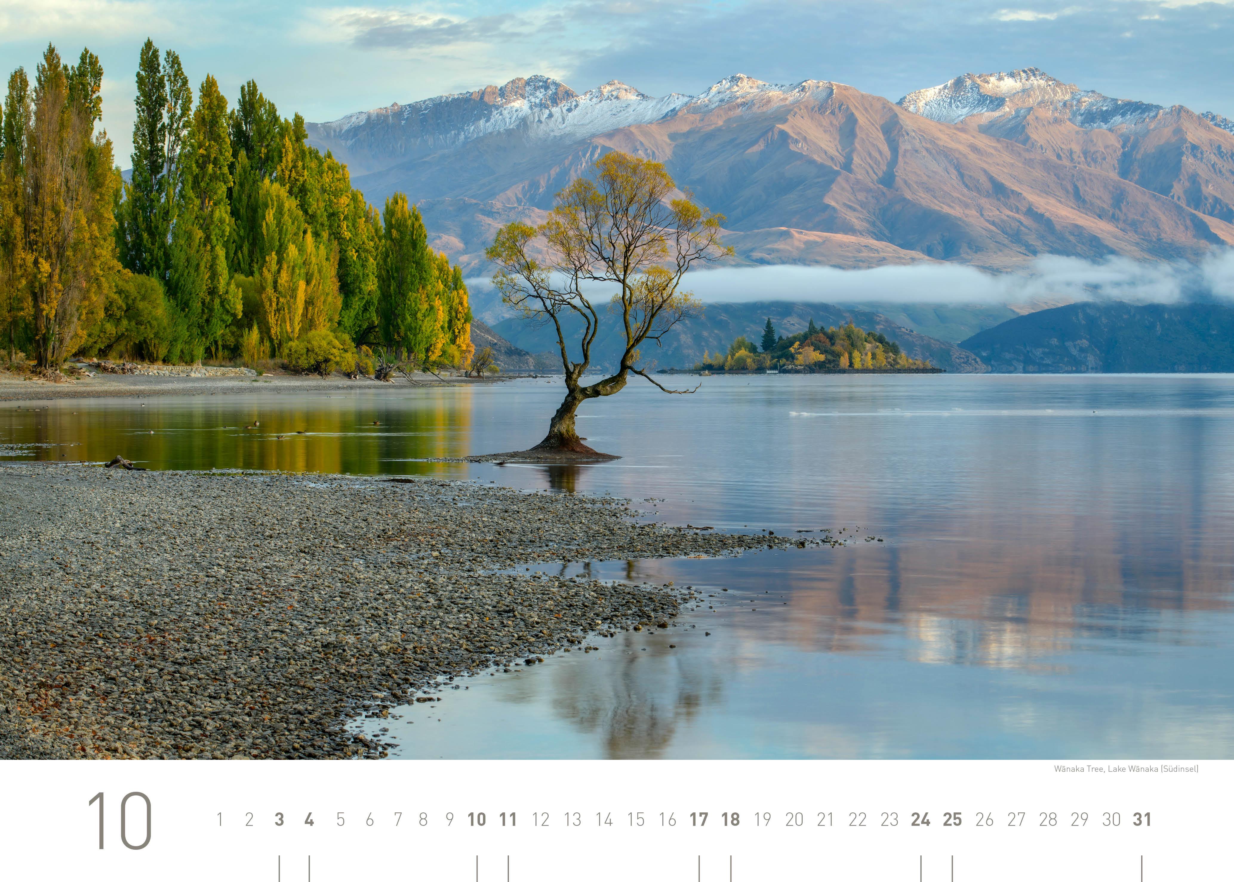 Beispielinhalt (Bild) Neuseeland Exklusivkalender 2026