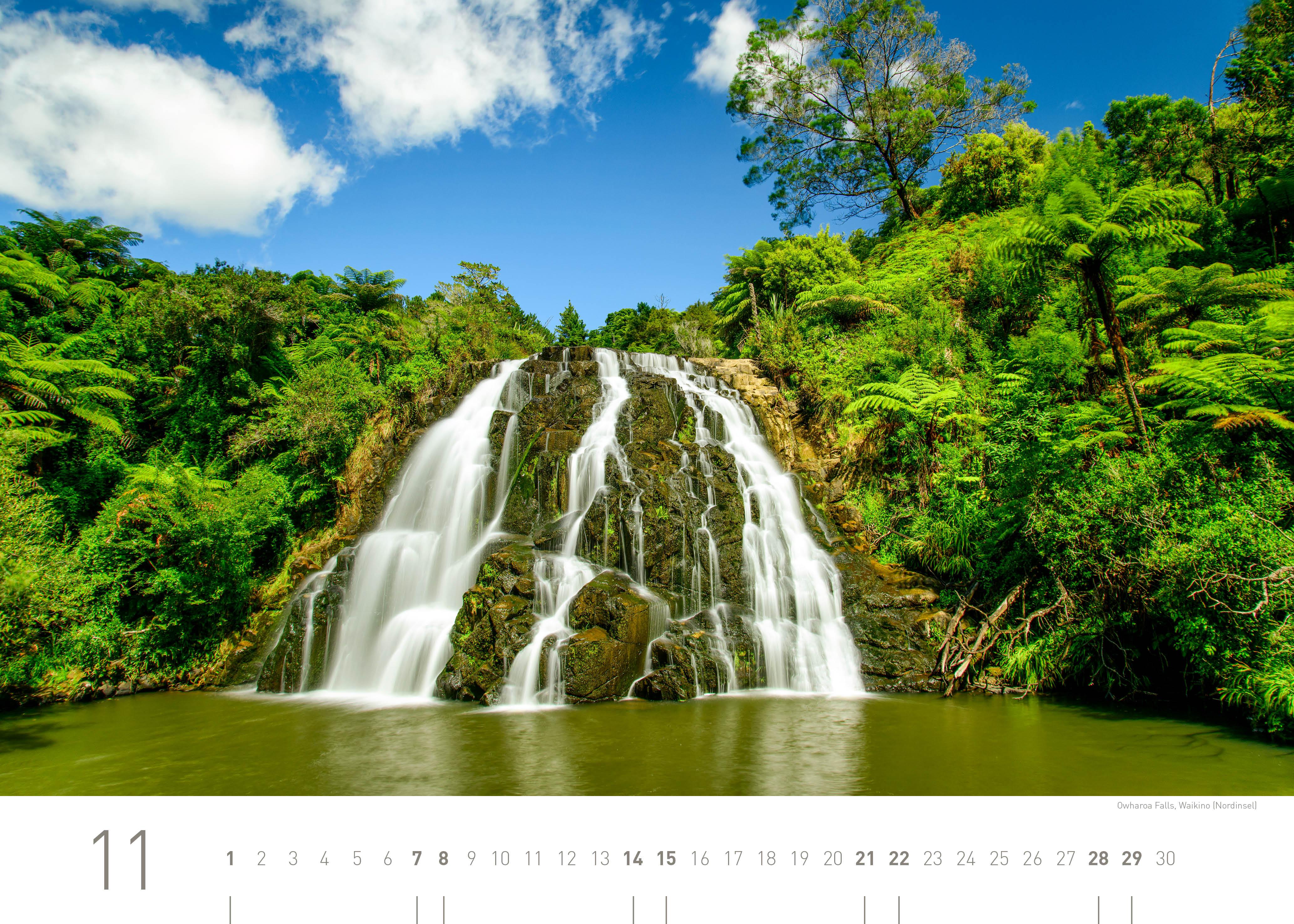 Beispielinhalt (Bild) Neuseeland Exklusivkalender 2026