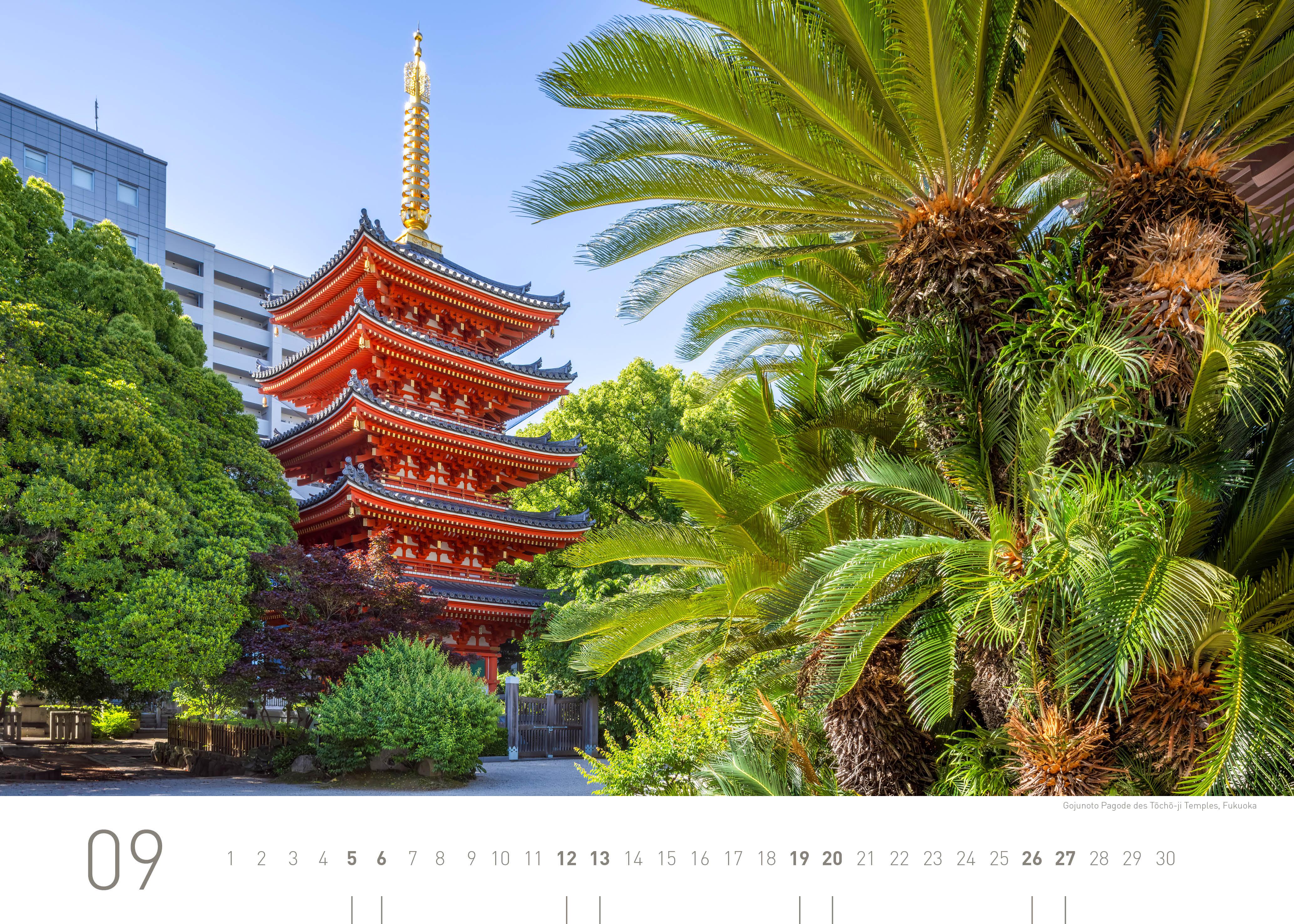 Beispielinhalt (Bild) Japan Exklusivkalender 2026
