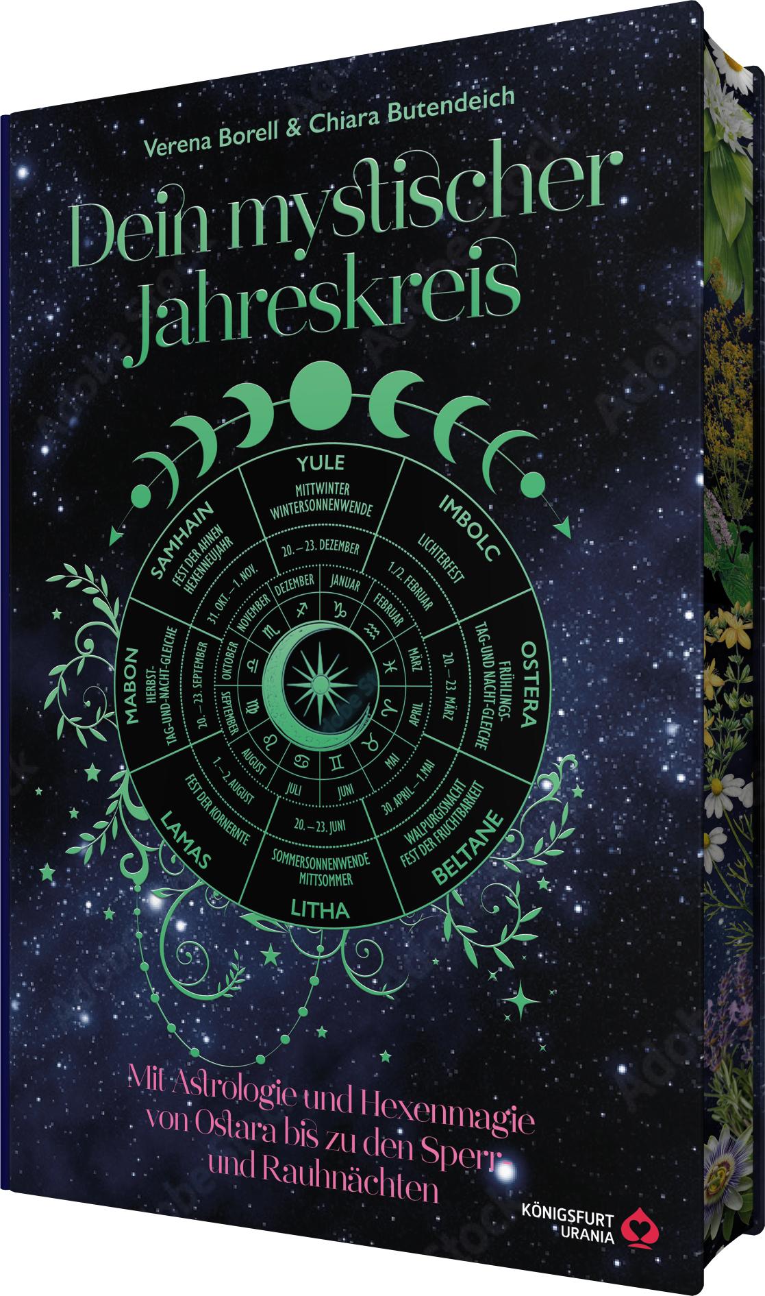 Vorderes Coverbild Dein Mystischer Jahreskreis - Mit Astrologie und Hexenmagie von Ostara bis zu den Sperr- und Rauhnächten