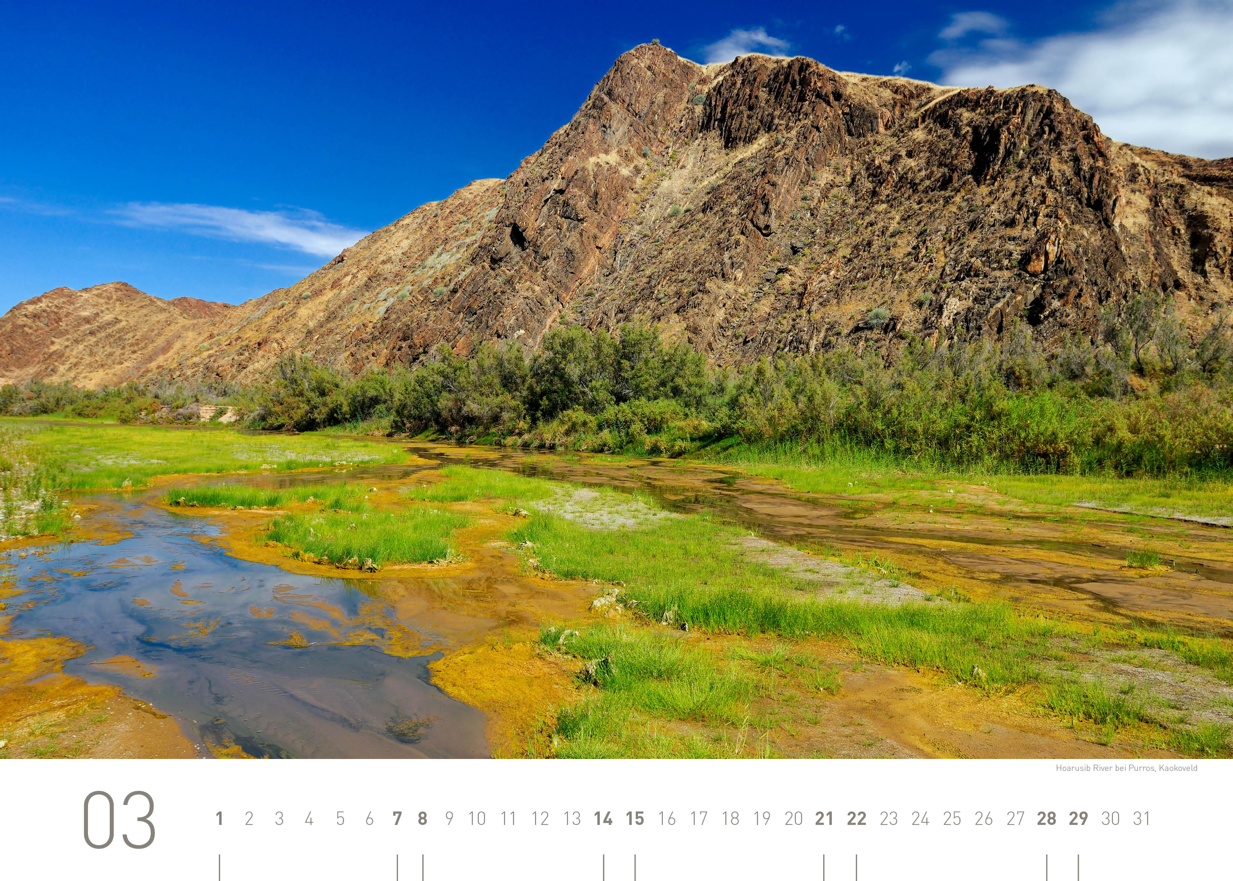 Beispielinhalt (Bild) Namibia Exklusivkalender 2026