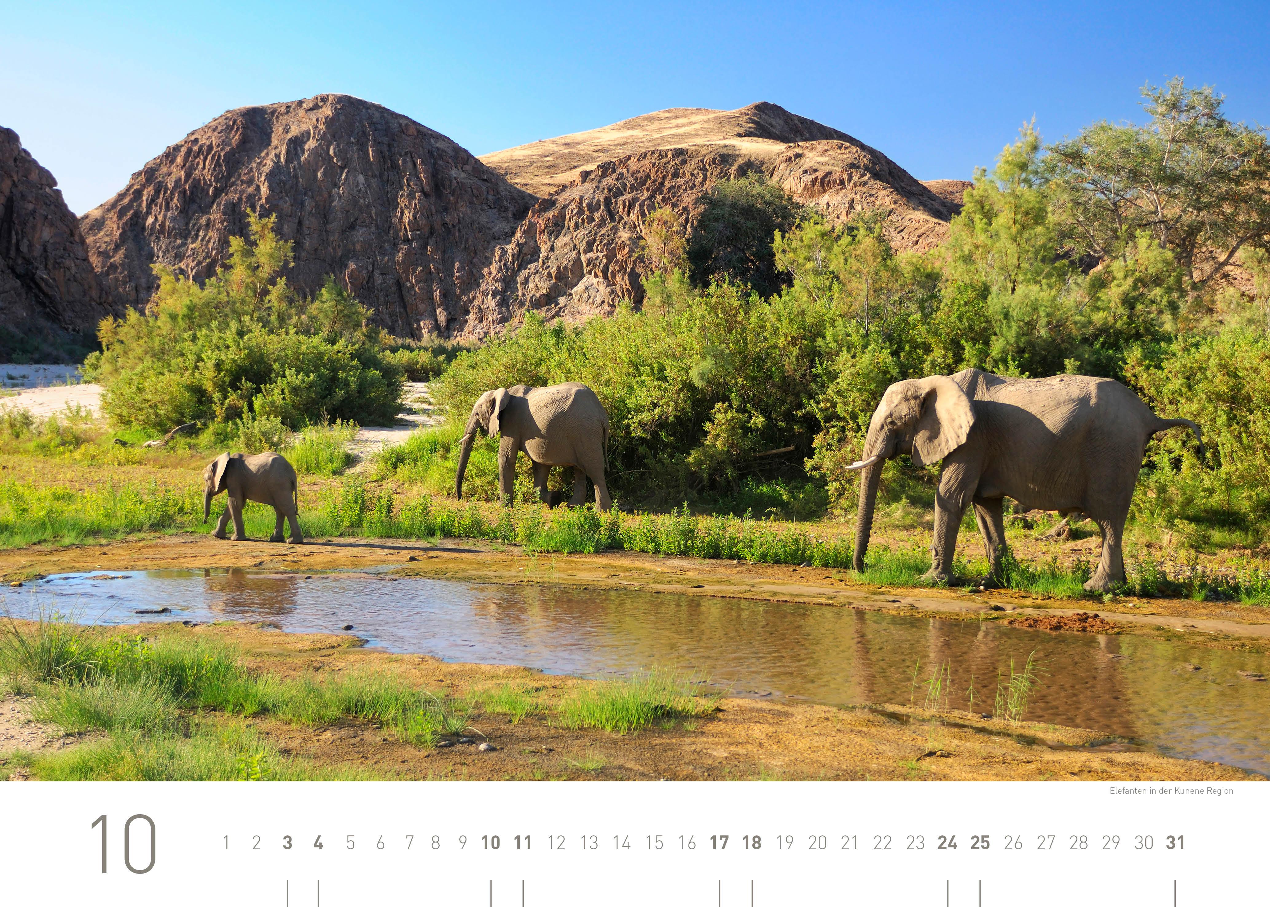 Beispielinhalt (Bild) Namibia Exklusivkalender 2026