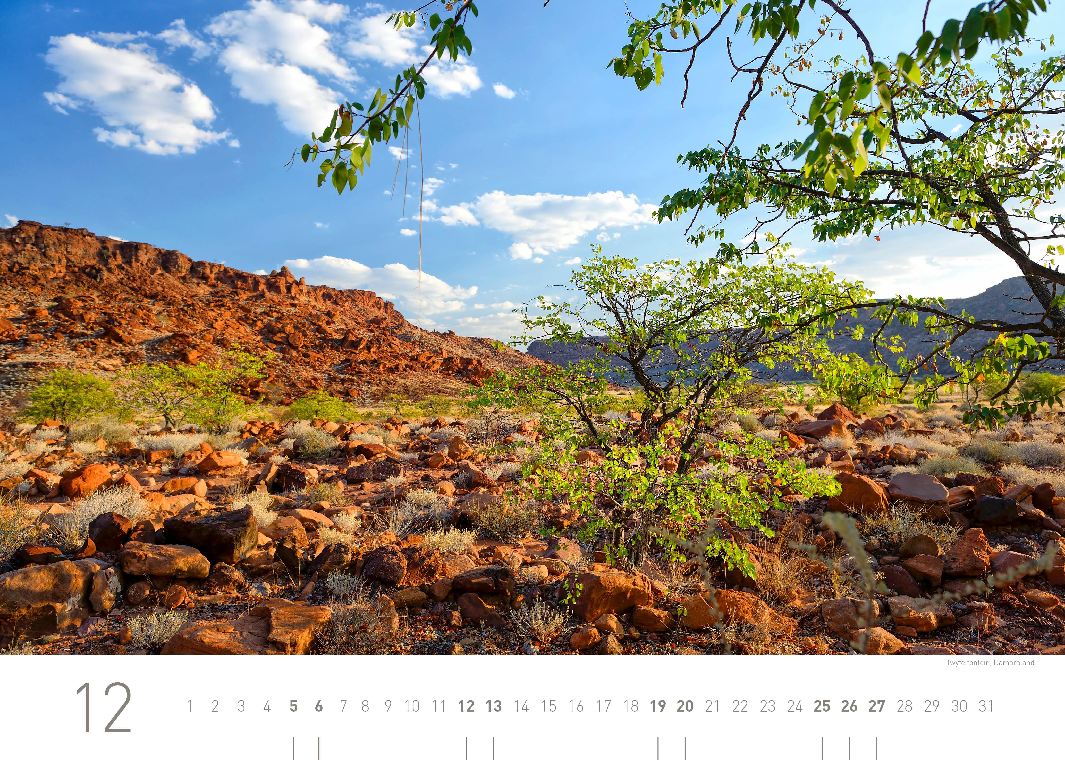 Beispielinhalt (Bild) Namibia Exklusivkalender 2026