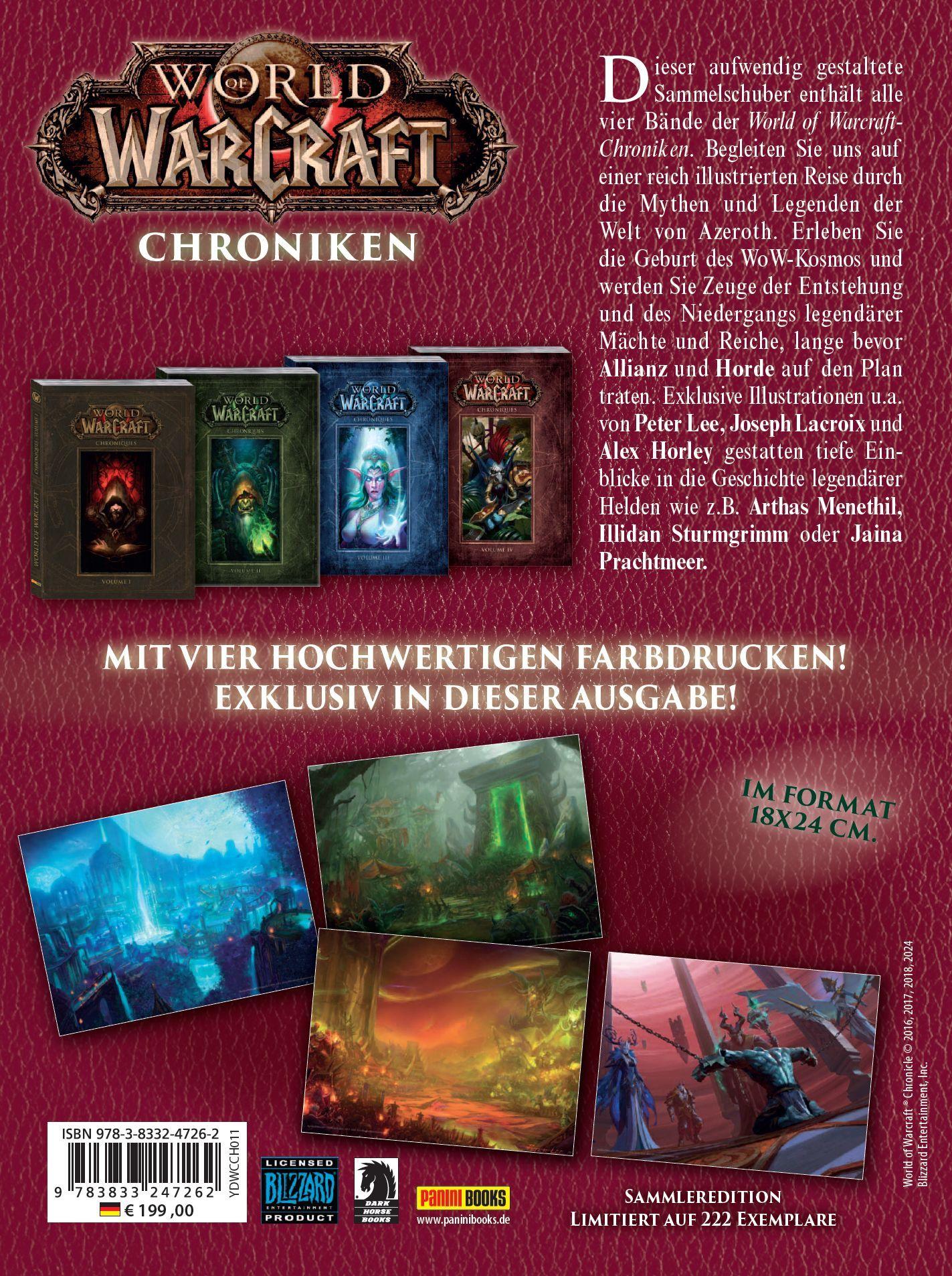 Beispielinhalt (Bild) World of Warcraft: Chroniken Schuber 1 - 4