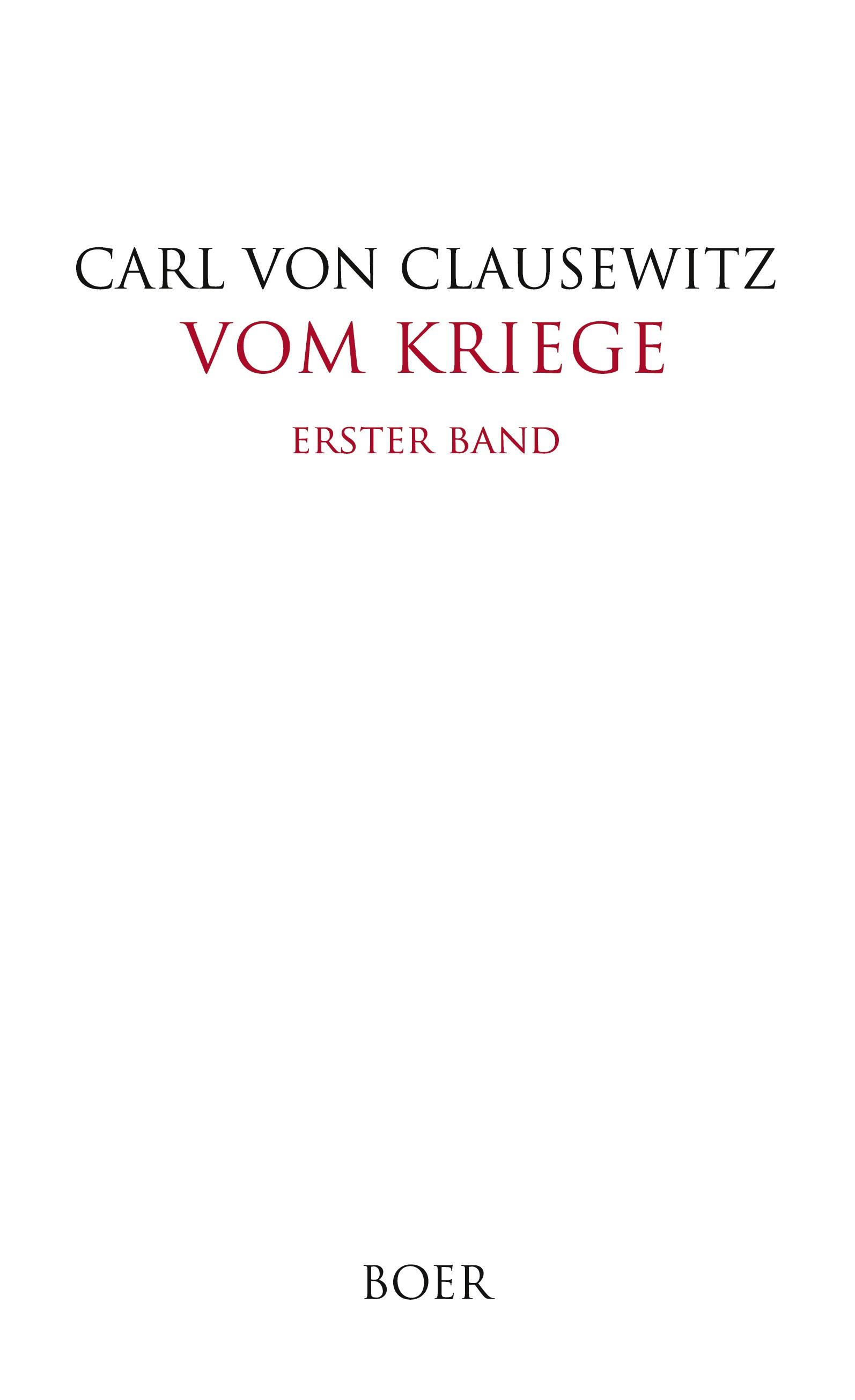 Vorderes Coverbild Vom Kriege Band 1