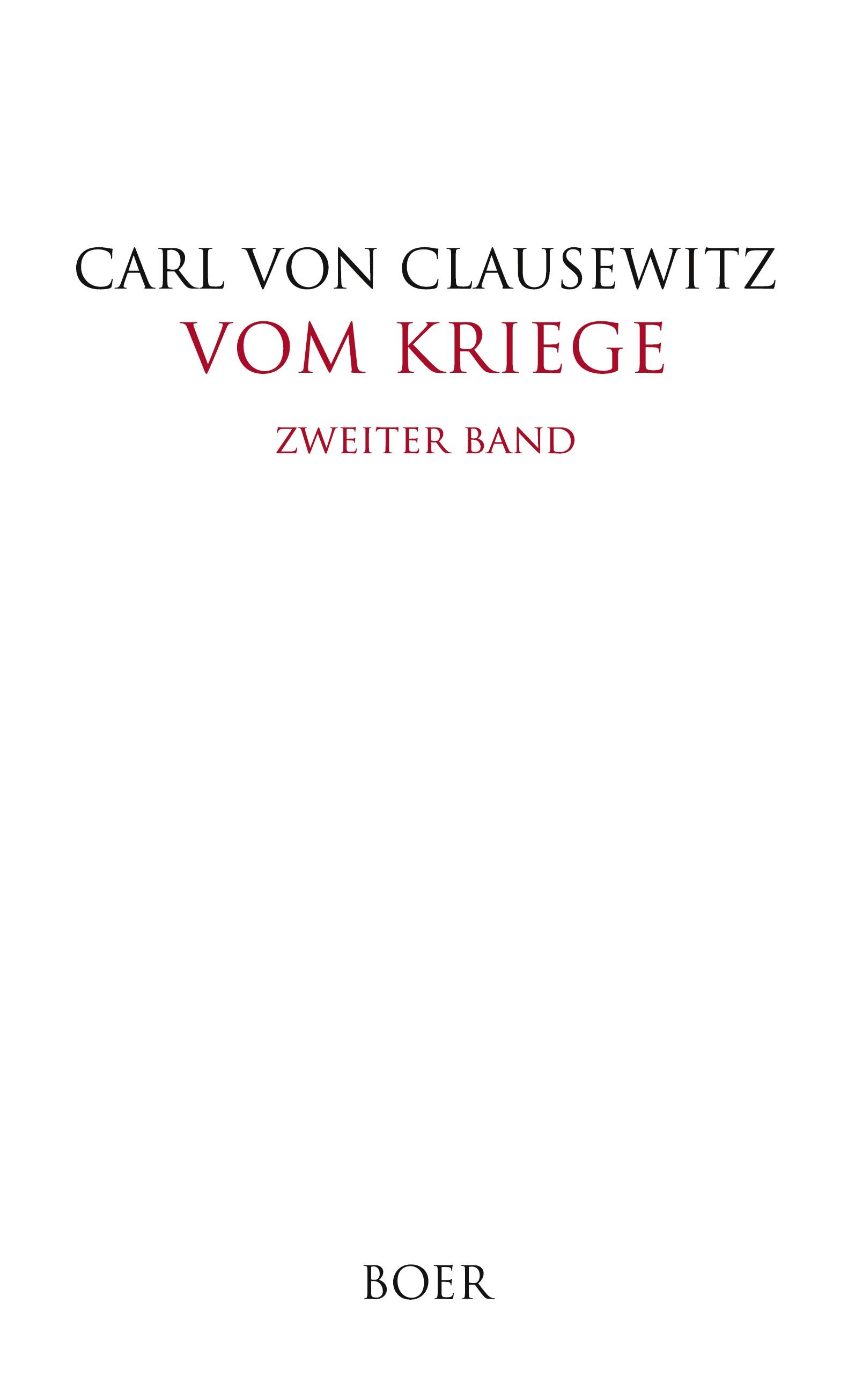 Vorderes Coverbild Vom Kriege Band 2