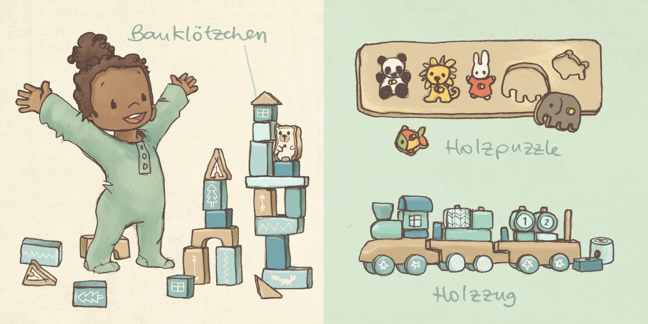 Beispielinhalt (Bild) Die winzige Mini-Bibliothek über dich & mich (Die Mini-Bibliothek der Wörter)
