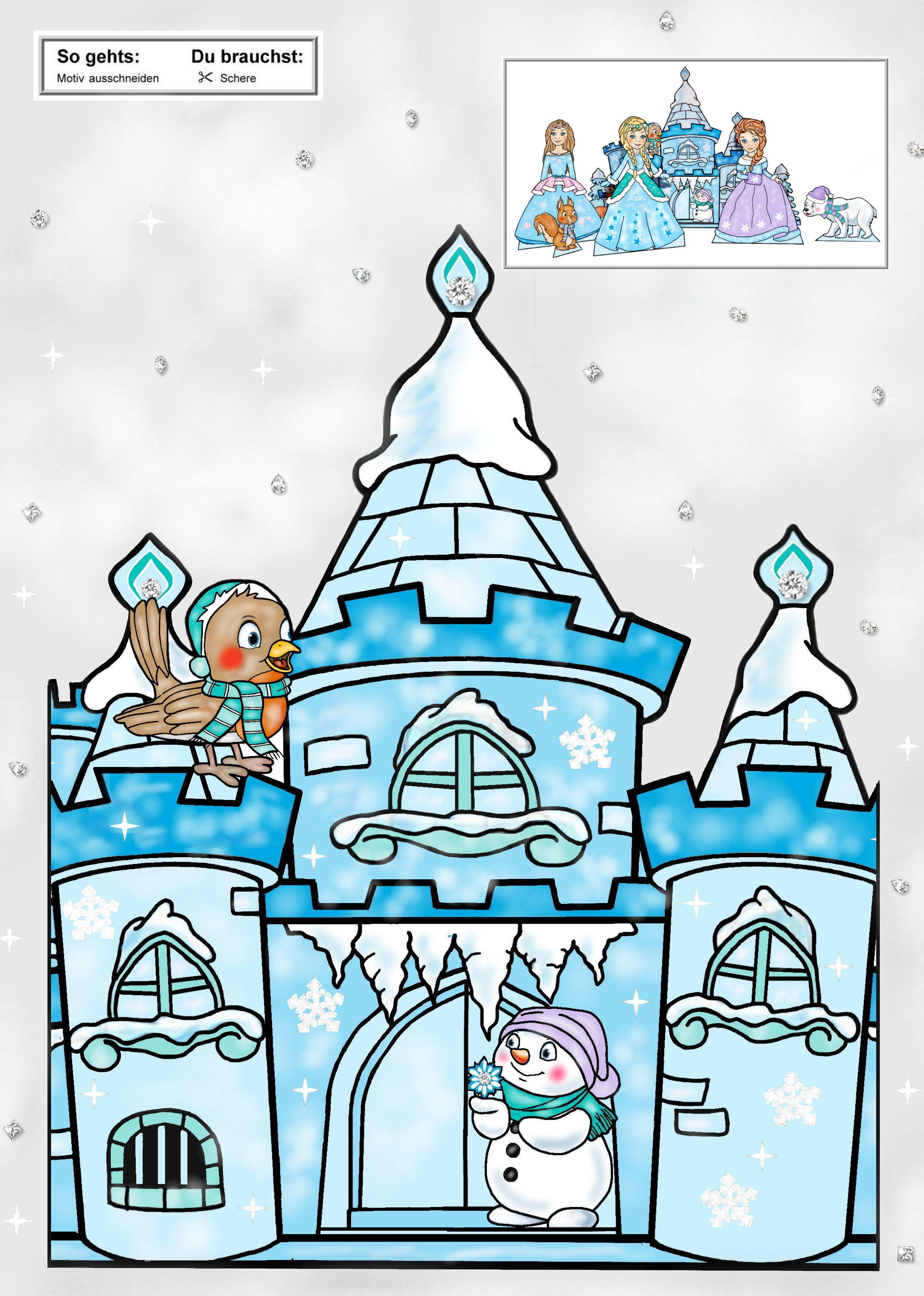 Beispielinhalt (Bild) Das Ausschneide-Bastelbuch - Funkelnder Winterzauber