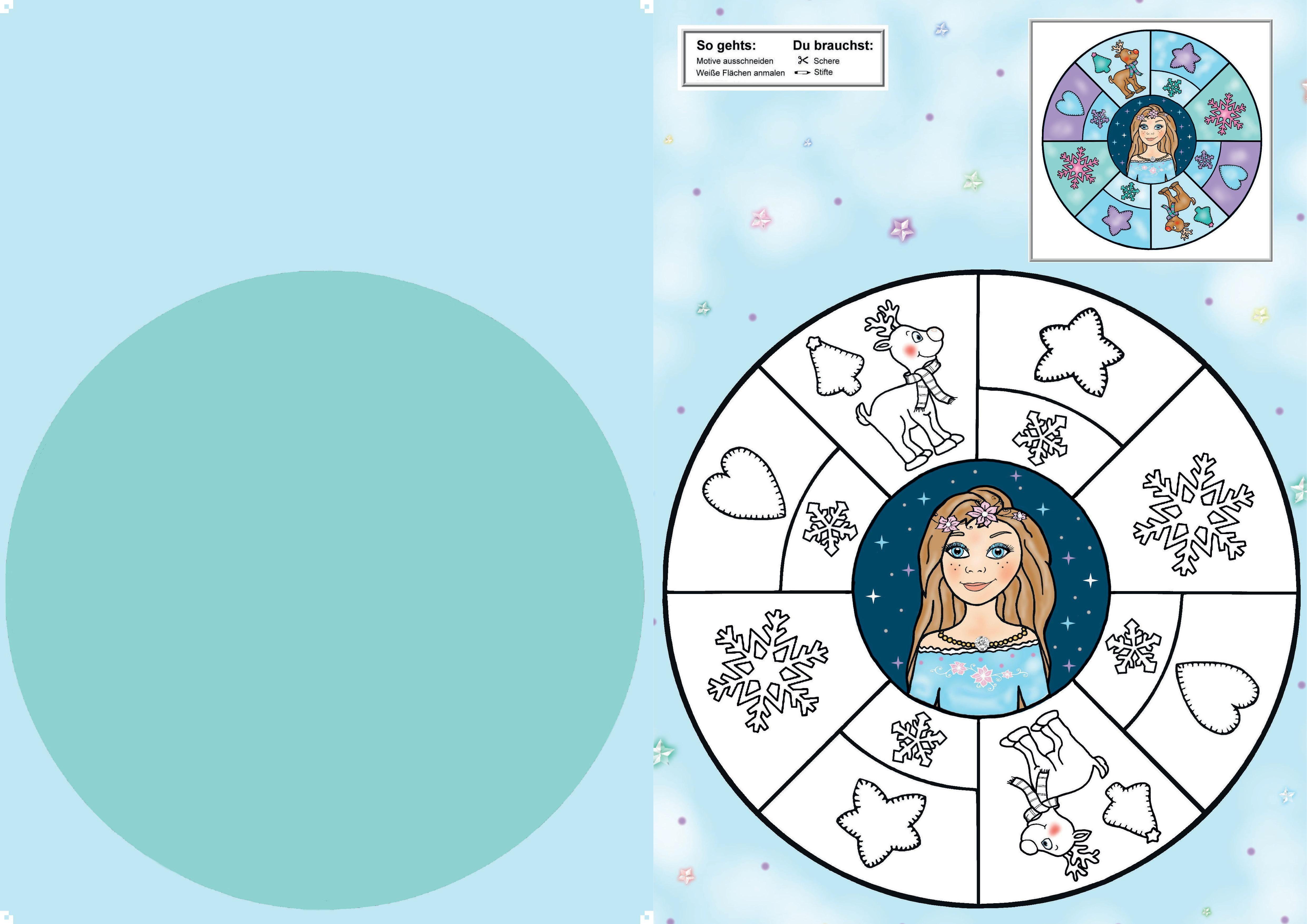 Beispielinhalt (Bild) Das Ausschneide-Bastelbuch - Funkelnder Winterzauber