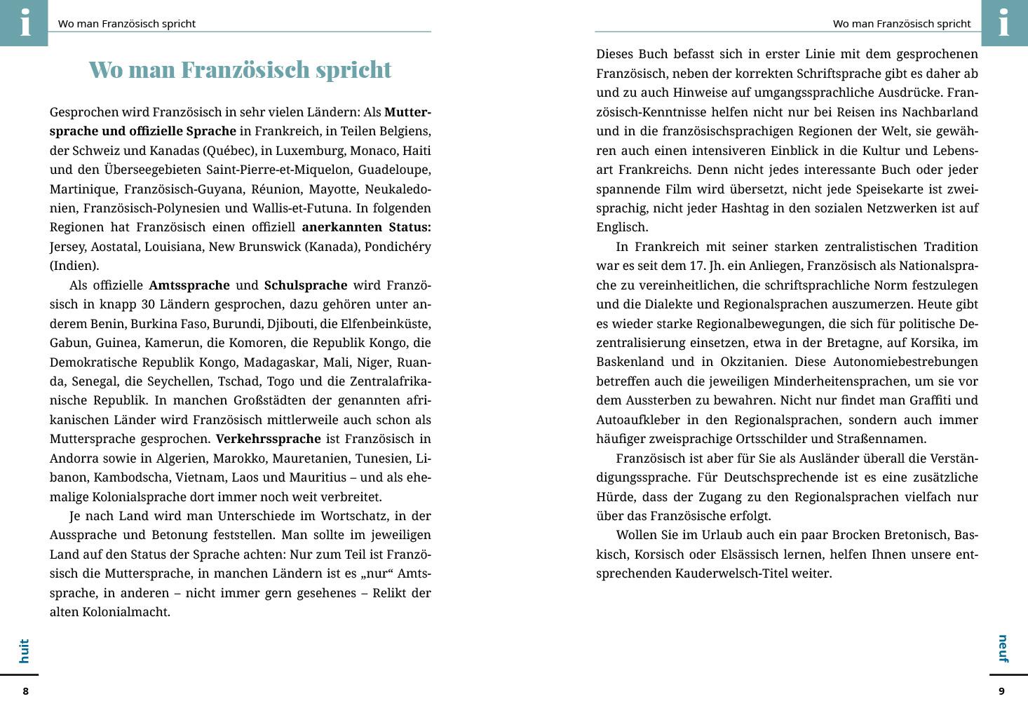 Beispielinhalt (Bild) Reise Know-How Sprachführer  Französisch - Wort für Wort