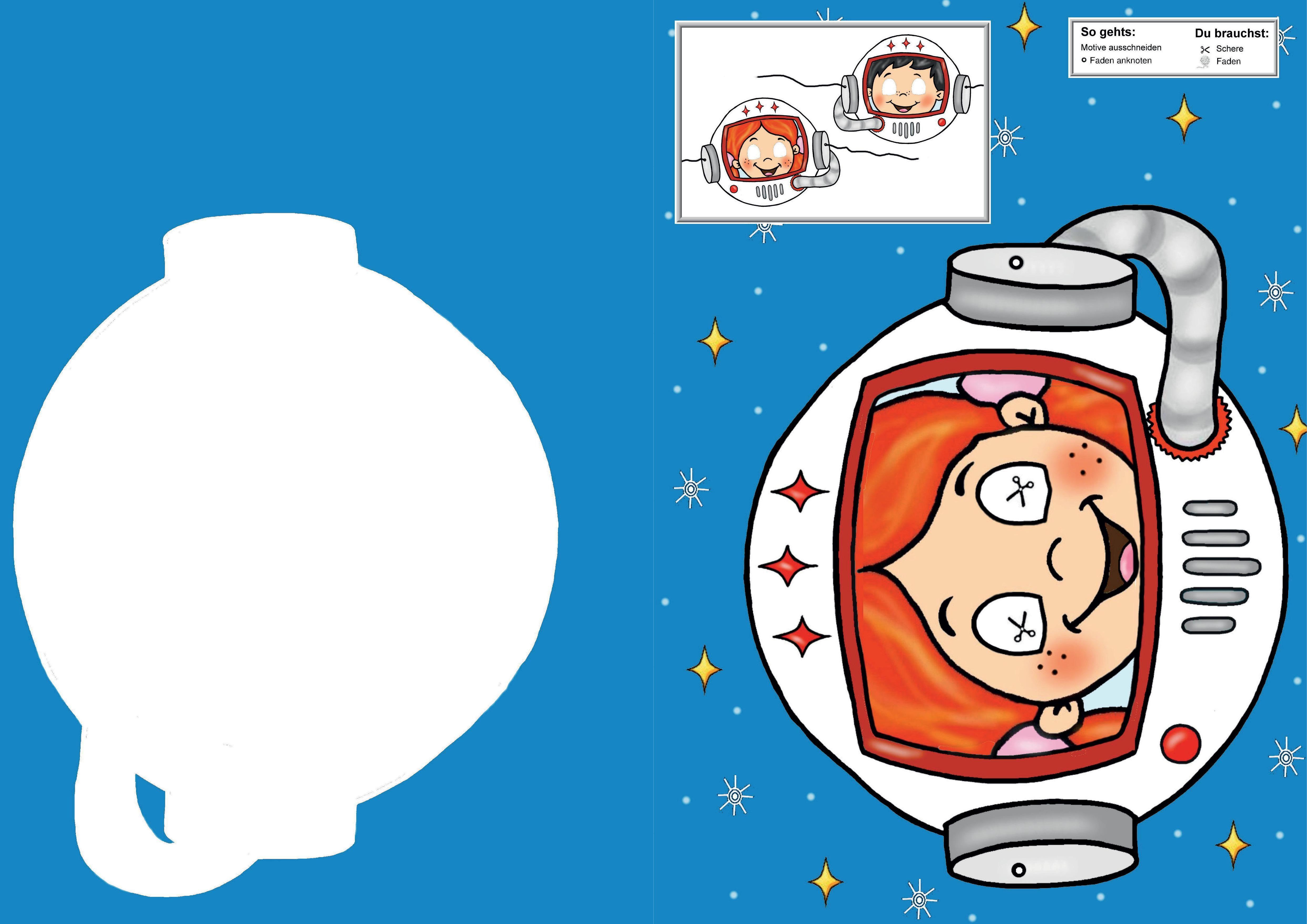 Beispielinhalt (Bild) Das Ausschneide-Bastelbuch - Weltraumabenteuer