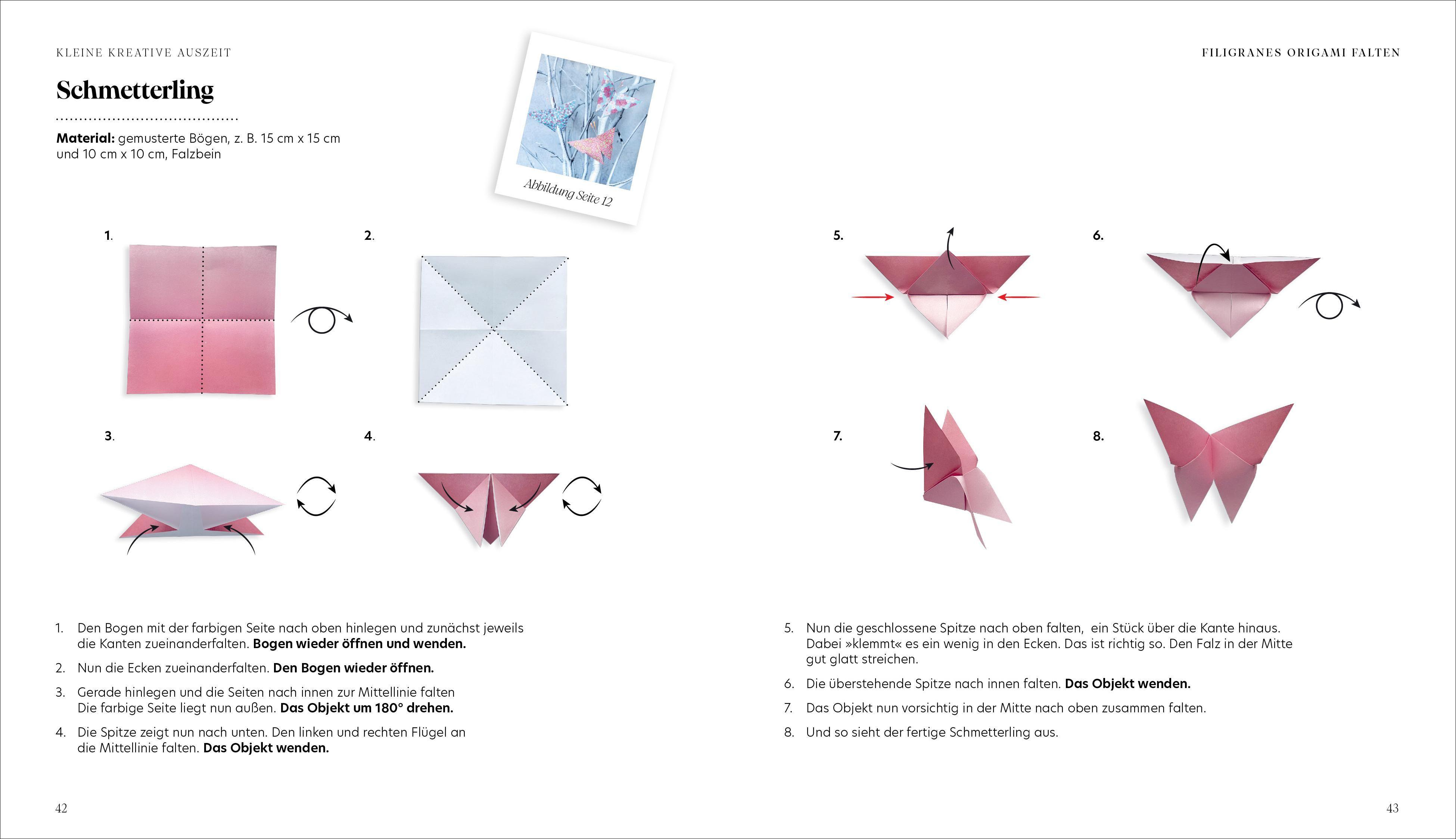 Beispielinhalt (Bild) Kleine kreative Auszeit: filigranes Origami