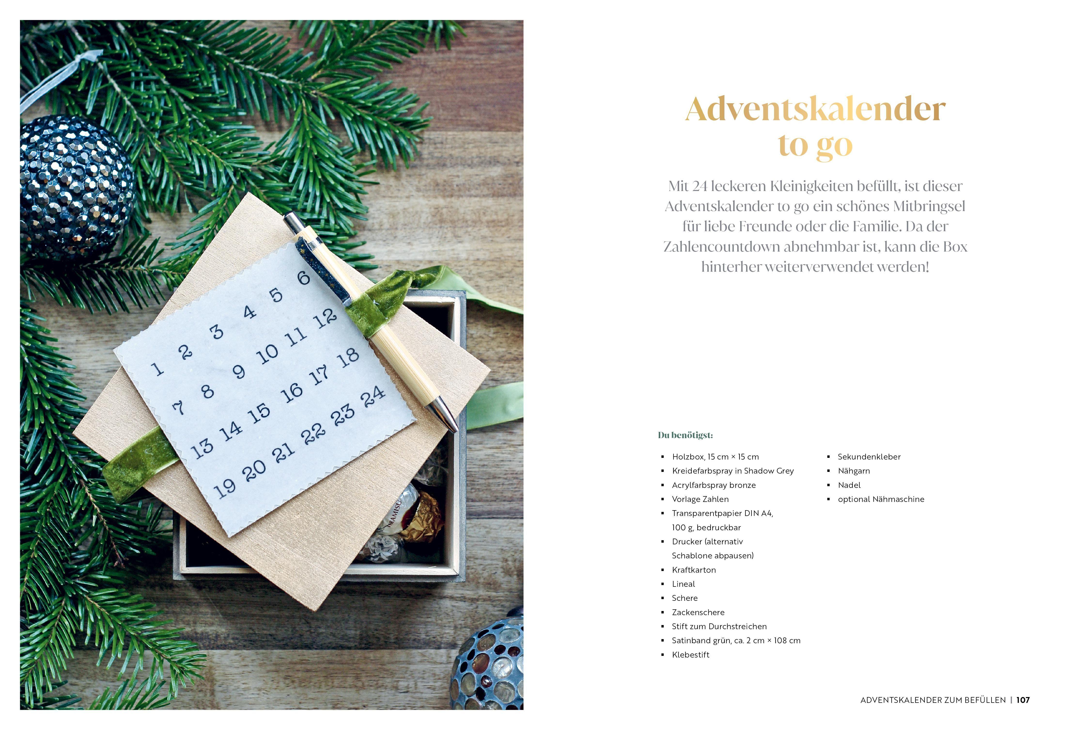Beispielinhalt (Bild) Kreative Vorfreude: Adventskalender und Kränze für eine besinnliche Weihnachtszeit