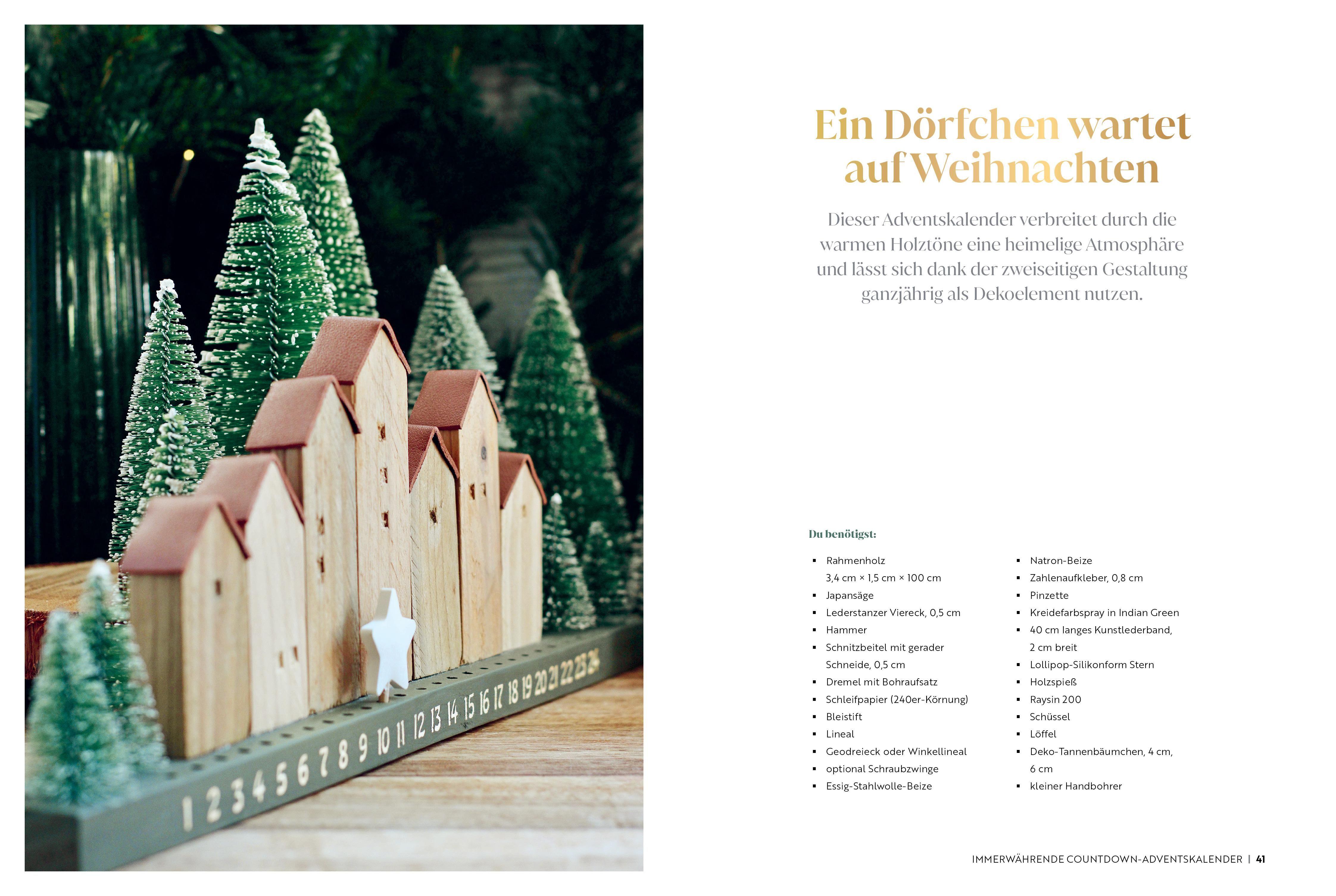 Beispielinhalt (Bild) Kreative Vorfreude: Adventskalender und Kränze für eine besinnliche Weihnachtszeit