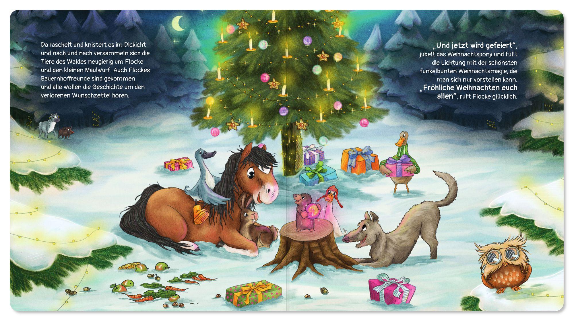 Beispielinhalt (Bild) Flocke, das Weihnachtspony - Der geheimnisvolle Wunschzettel