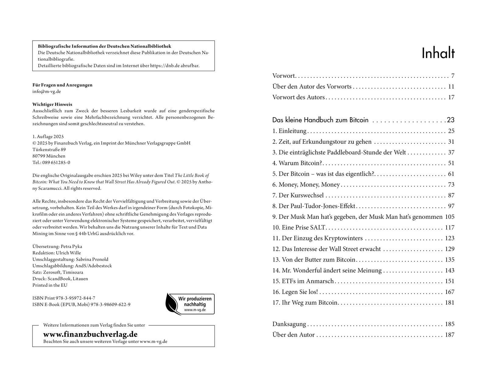 Beispielinhalt (Bild) Das kleine Handbuch zum Bitcoin